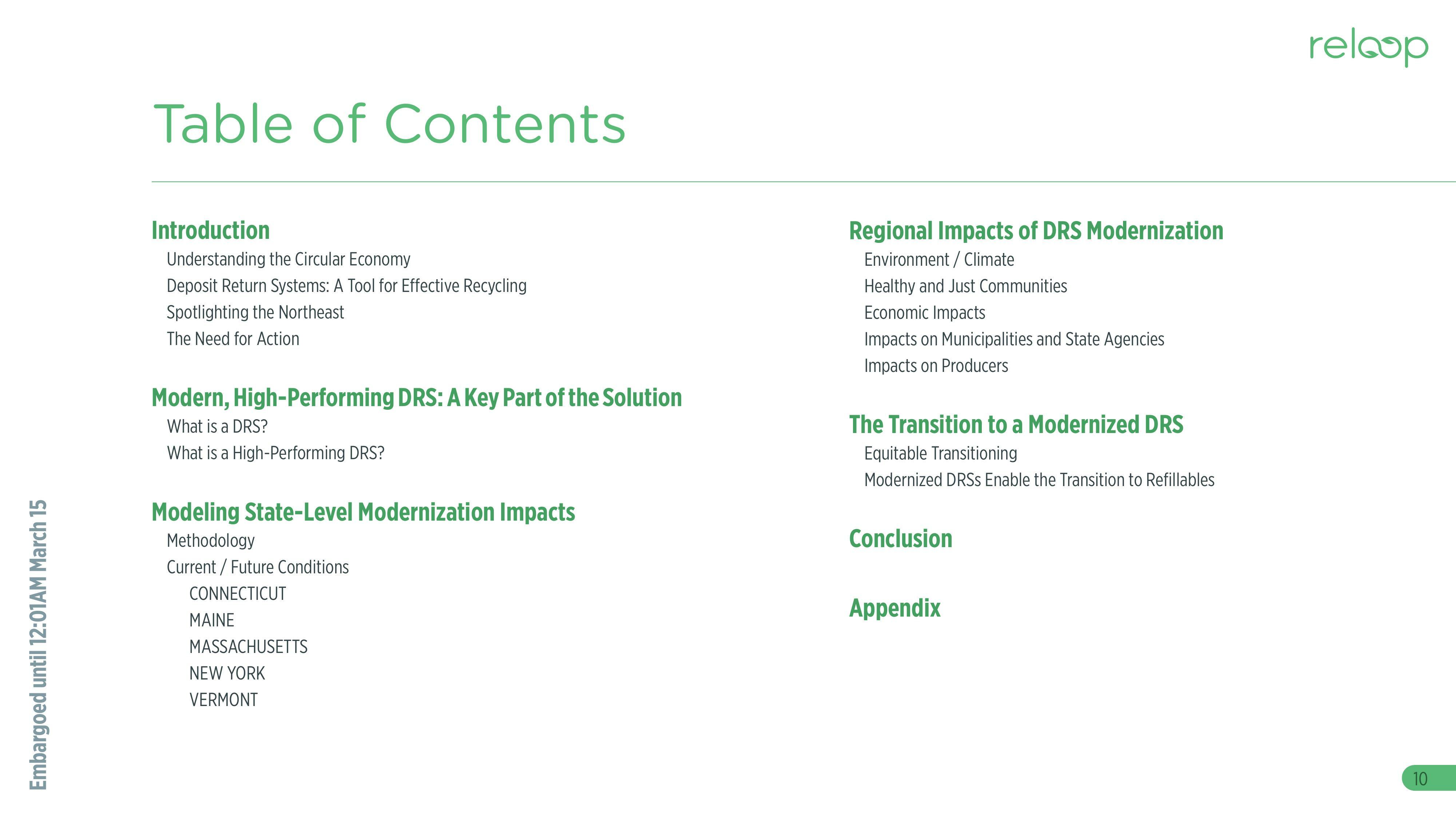 Table of Contents