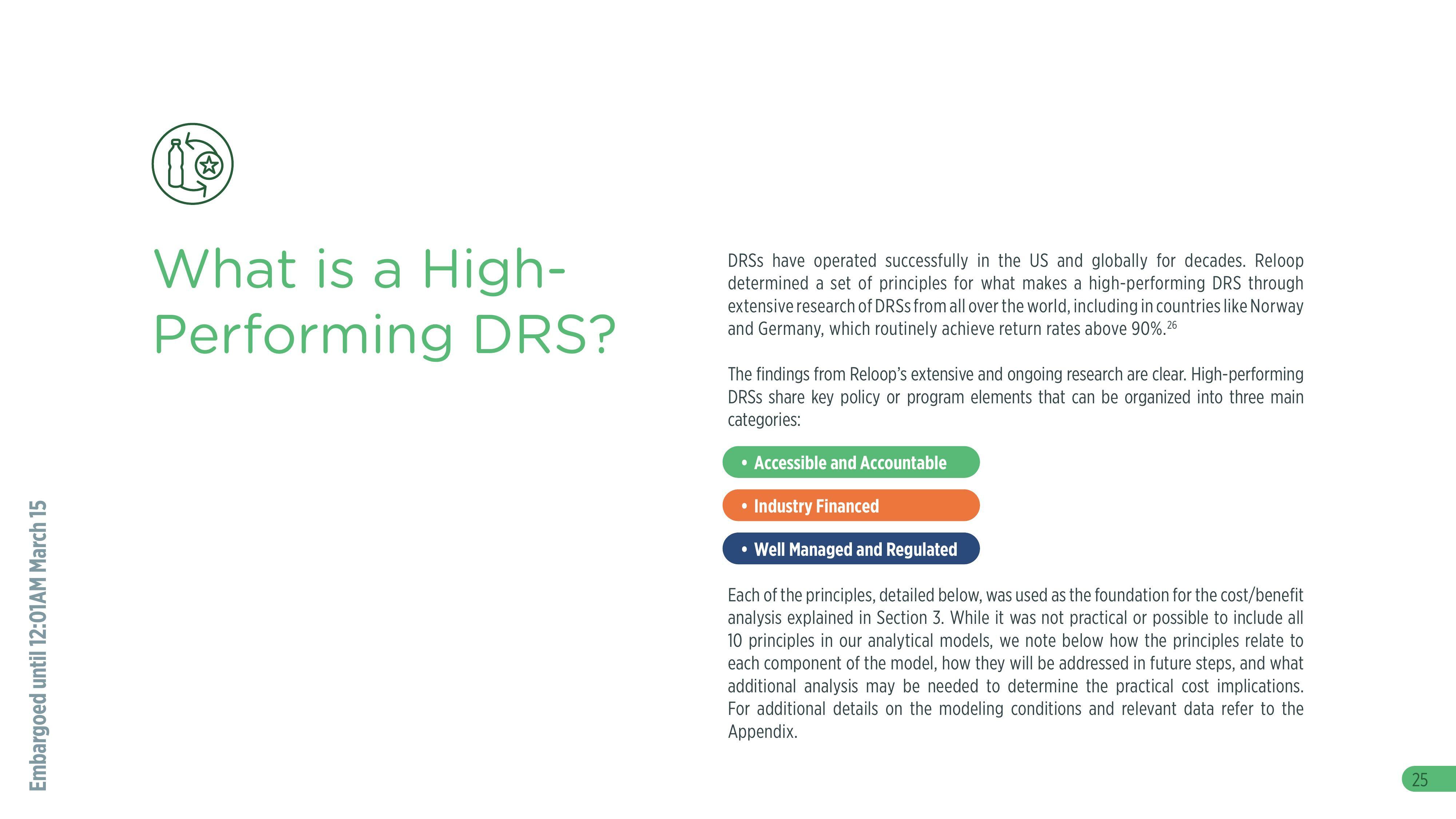 What is a High Performing DRS?