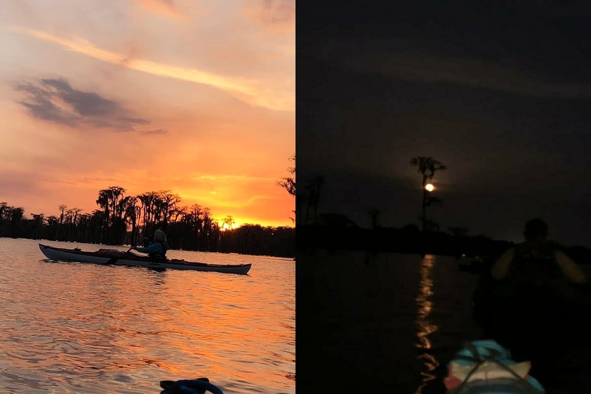 Sunset, Moonrise at Banks Lake 2022-02-18