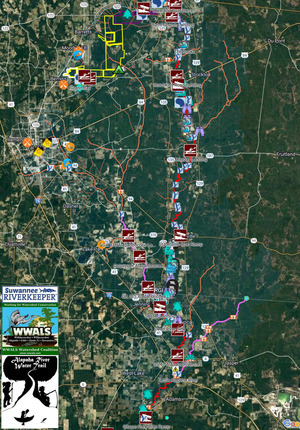 [Map: Grand Bay to Alapaha River, ARWT]