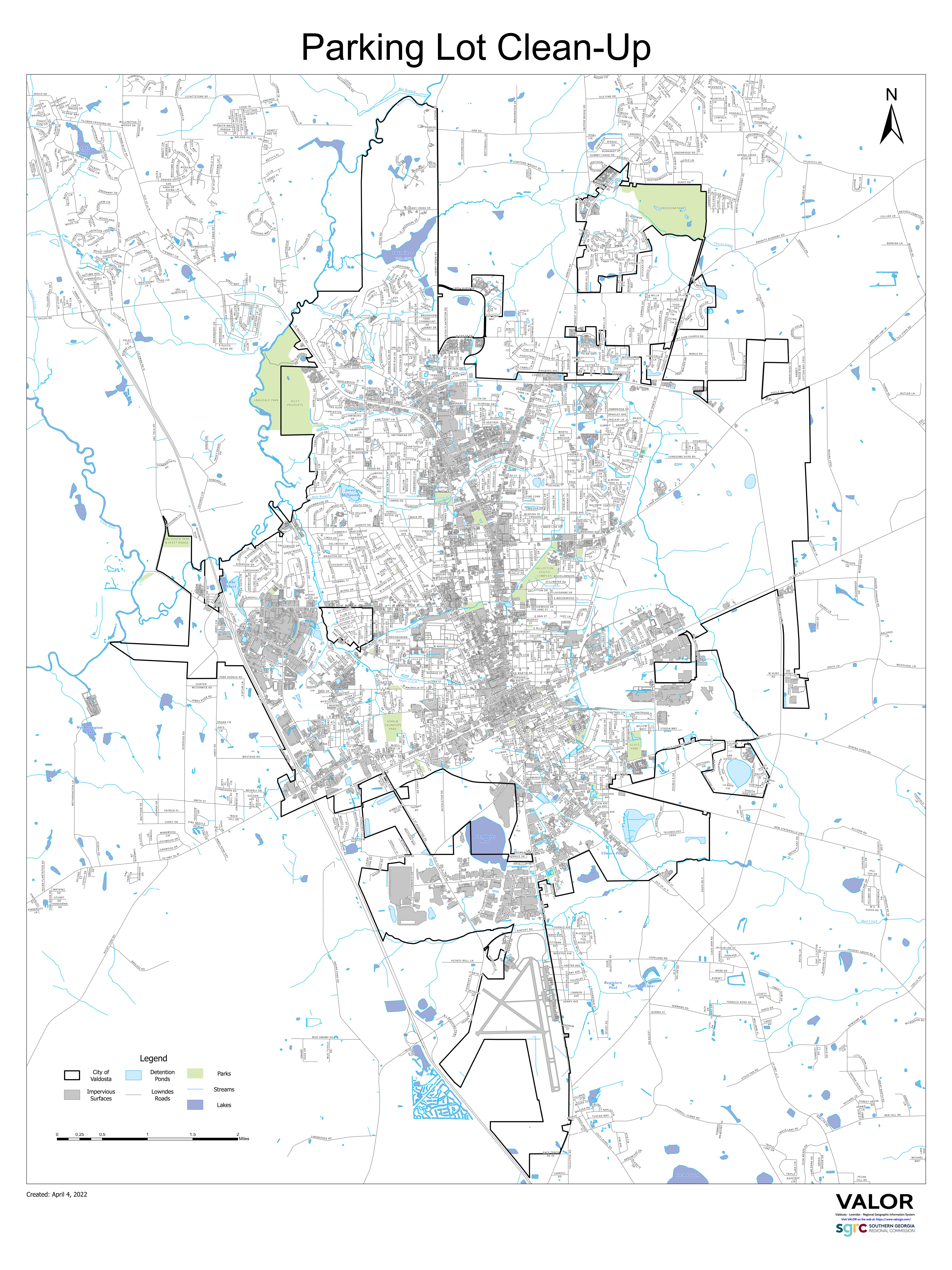 Impervious surface in the City of Valdosta, GA