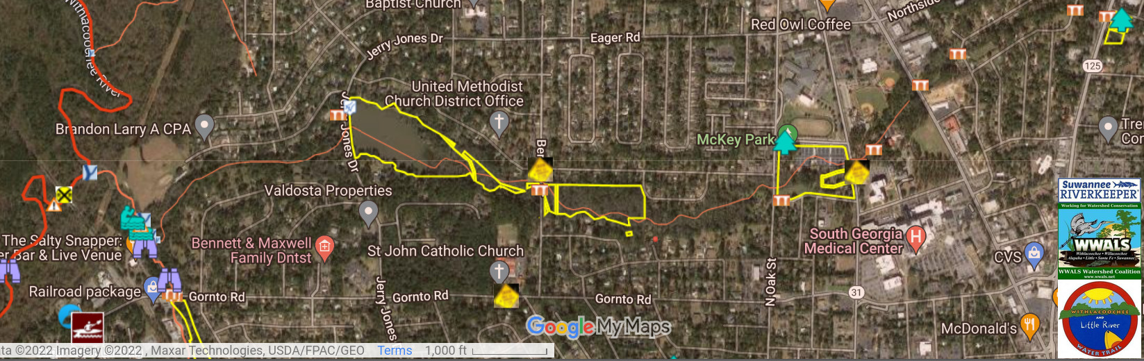 Map: Two Mile Branch, Withlacoochee River