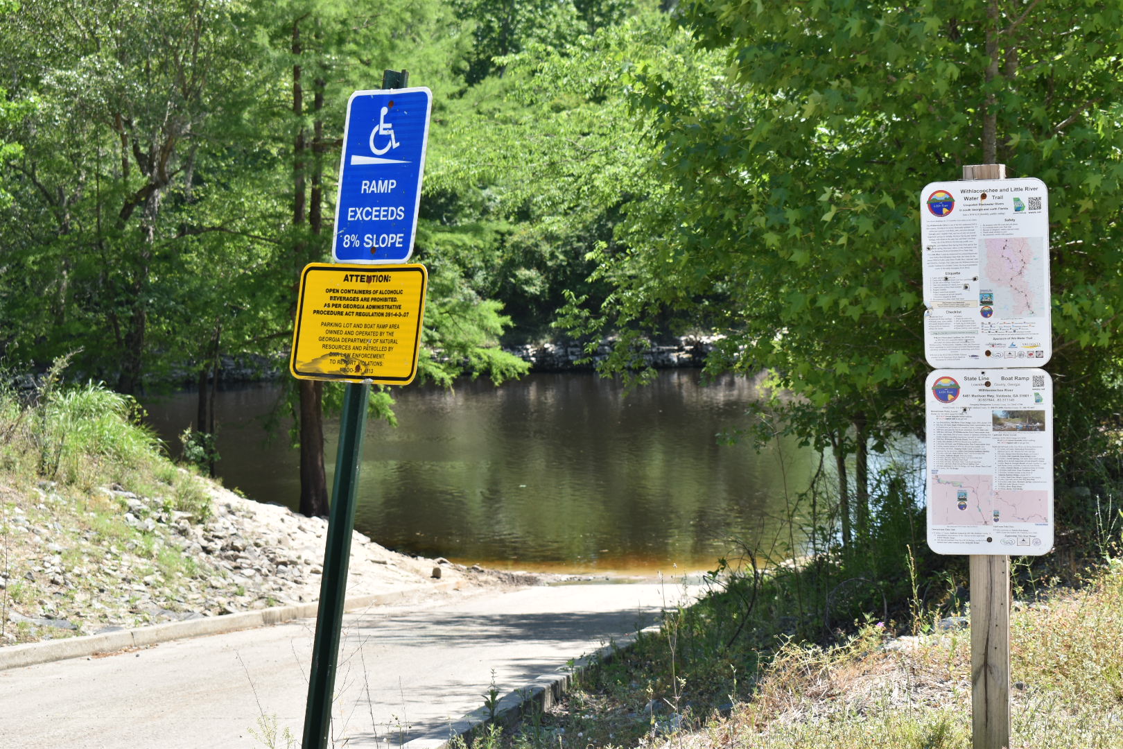 State Line Boat Ramp Sign, Withlacoochee River @ GA 133 2022-04-28