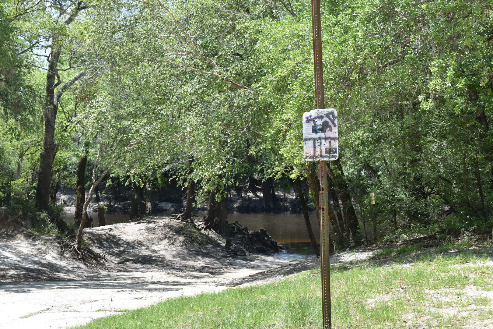 Knights Ferry Boat Ramp Sign, Withlacoochee River 2022-05-05