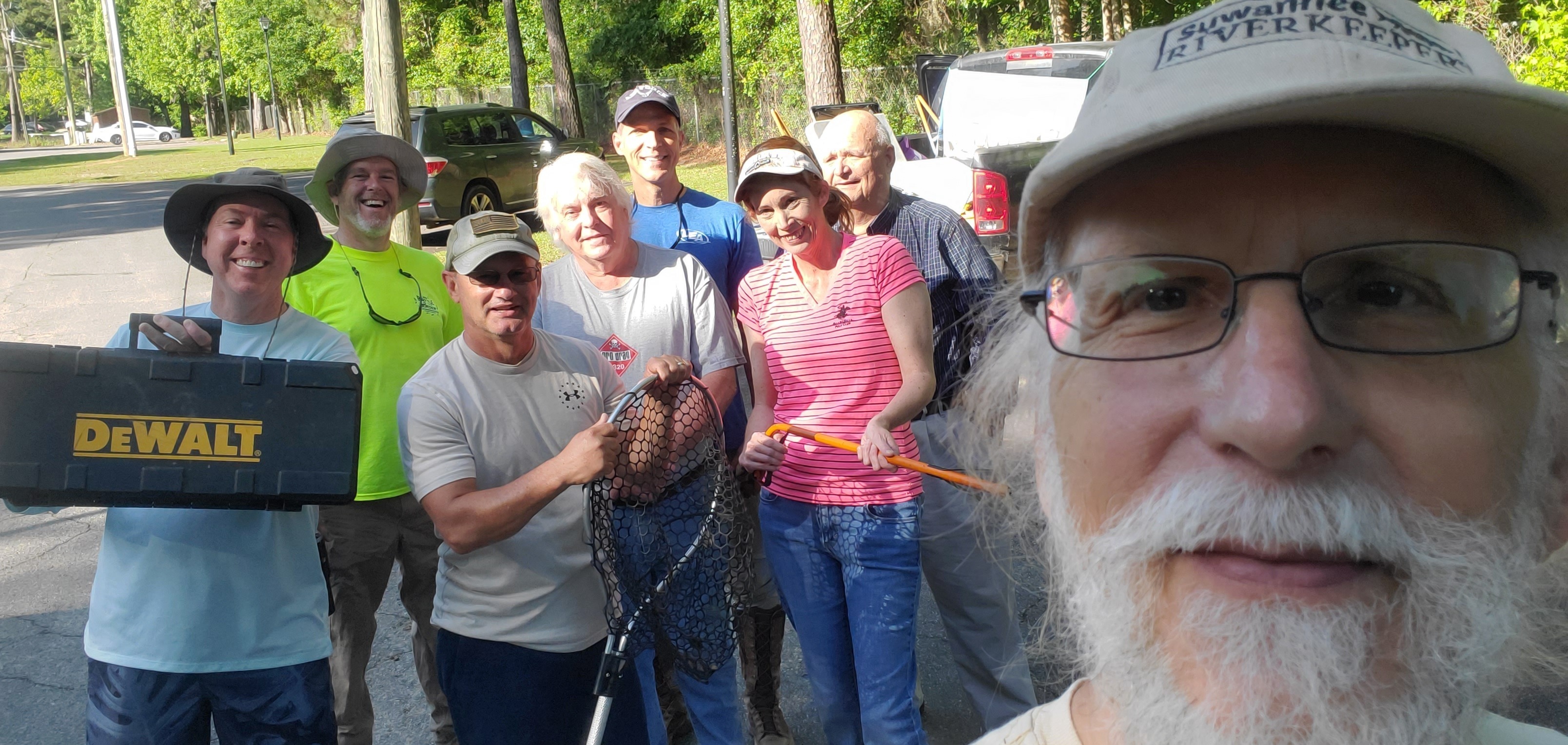 Valdosta Mayor Scott James Matheson, Jesse Cole, Russell McBride, Phil Hubbard, Rob Rickert, Sharon Ross, Don Davis, Suwannee Riverkeeper, 09:08:50, 30.8618002, -83.3189018