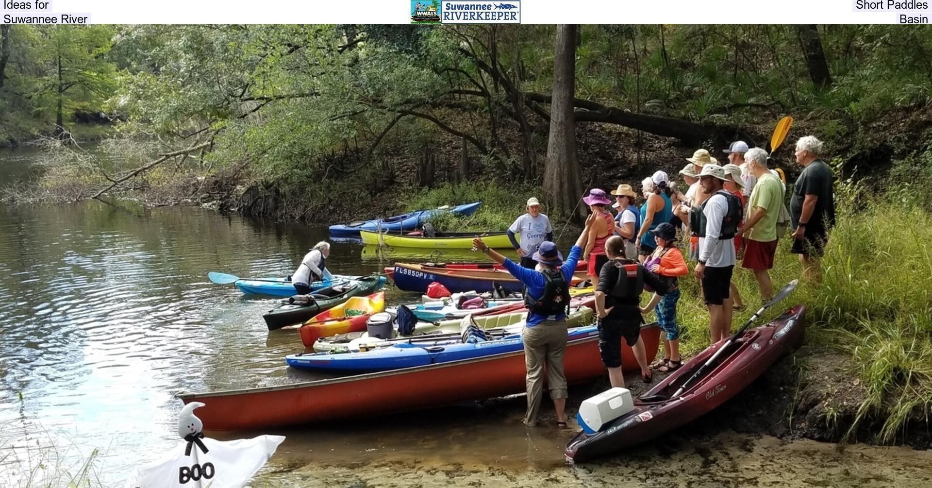 Ideas for Short Paddles, Suwannee River Basin