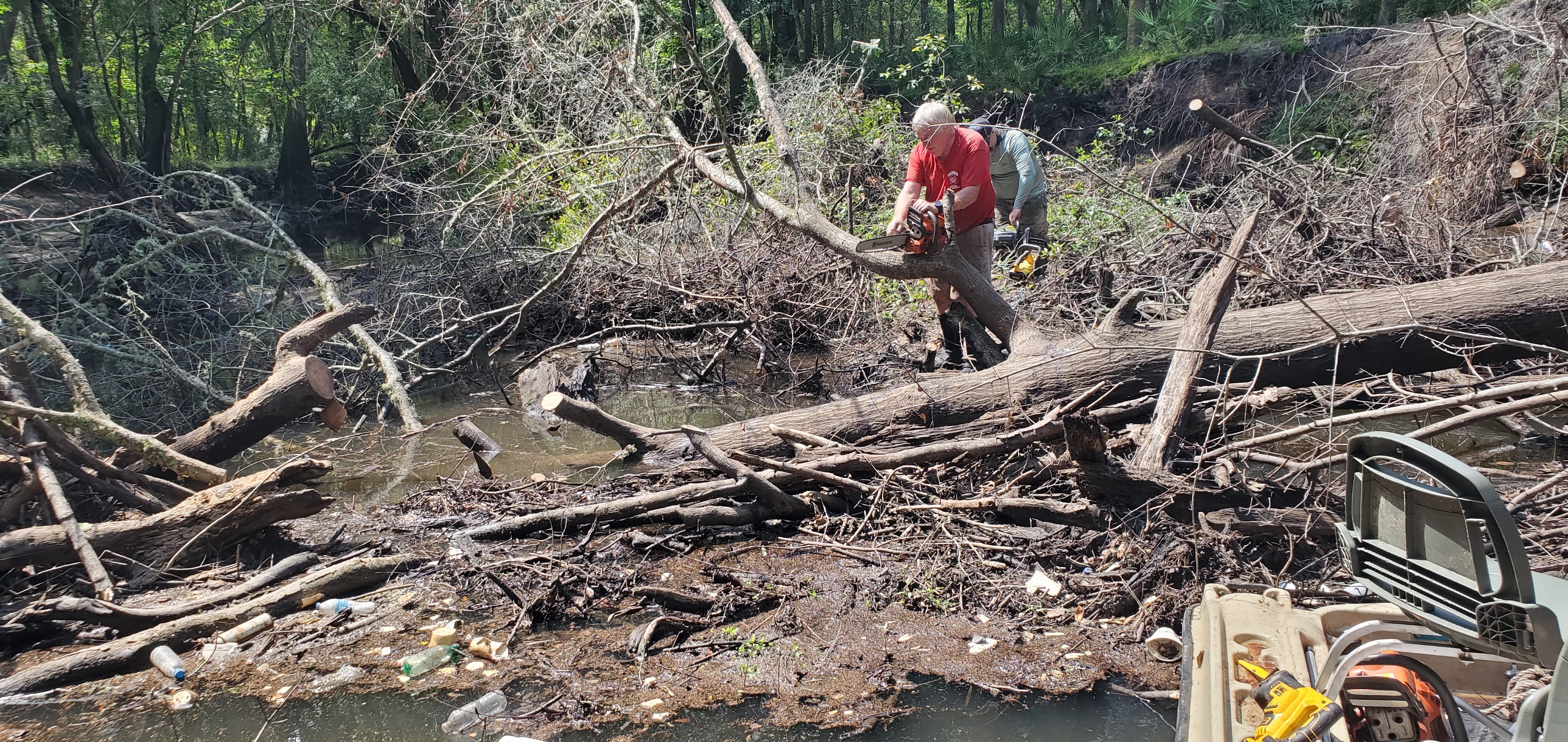 Phil Hubbard chainsawing, 11:23:36, 30.8630398, -83.3231667