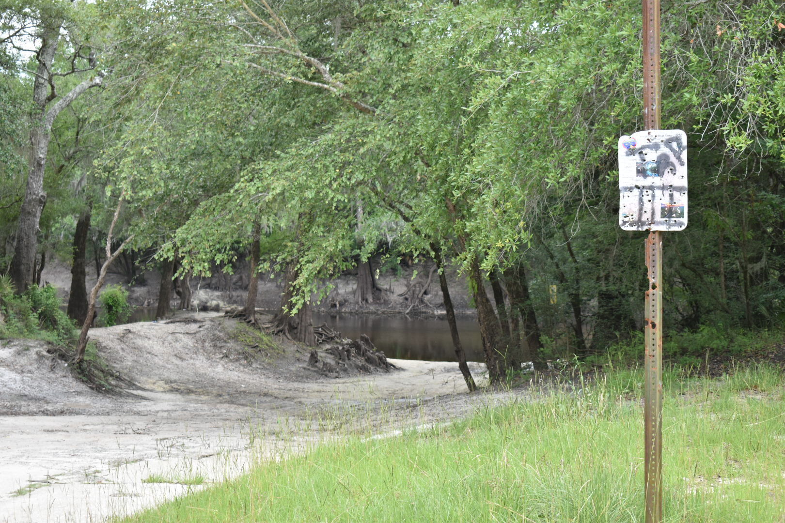 Knights Ferry Boat Ramp Sign, Withlacoochee River 2022-06-09