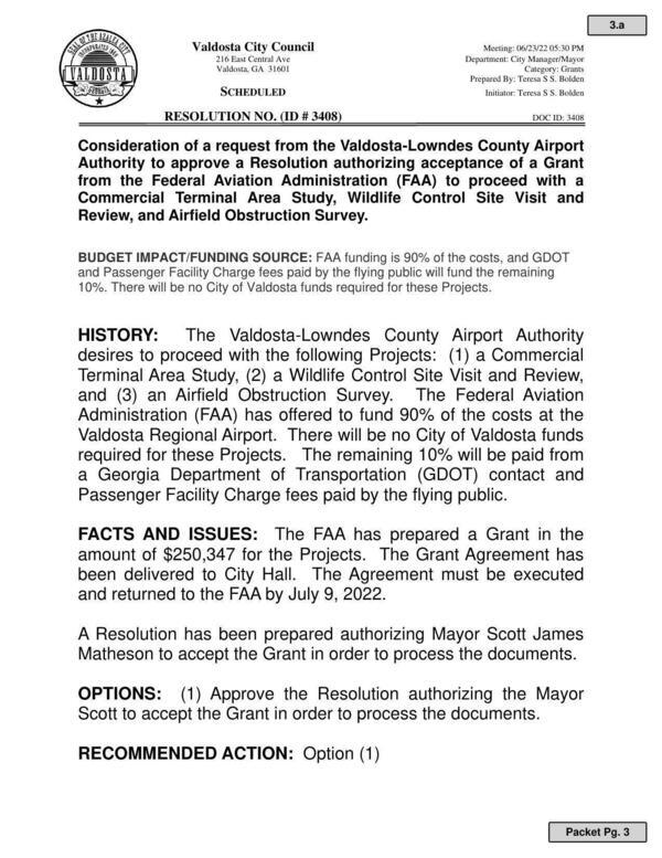 [FAA Commercial Terminal Area Study, Wildlife Control Site Visit and Review, and Airfield Obstruction Survey.]