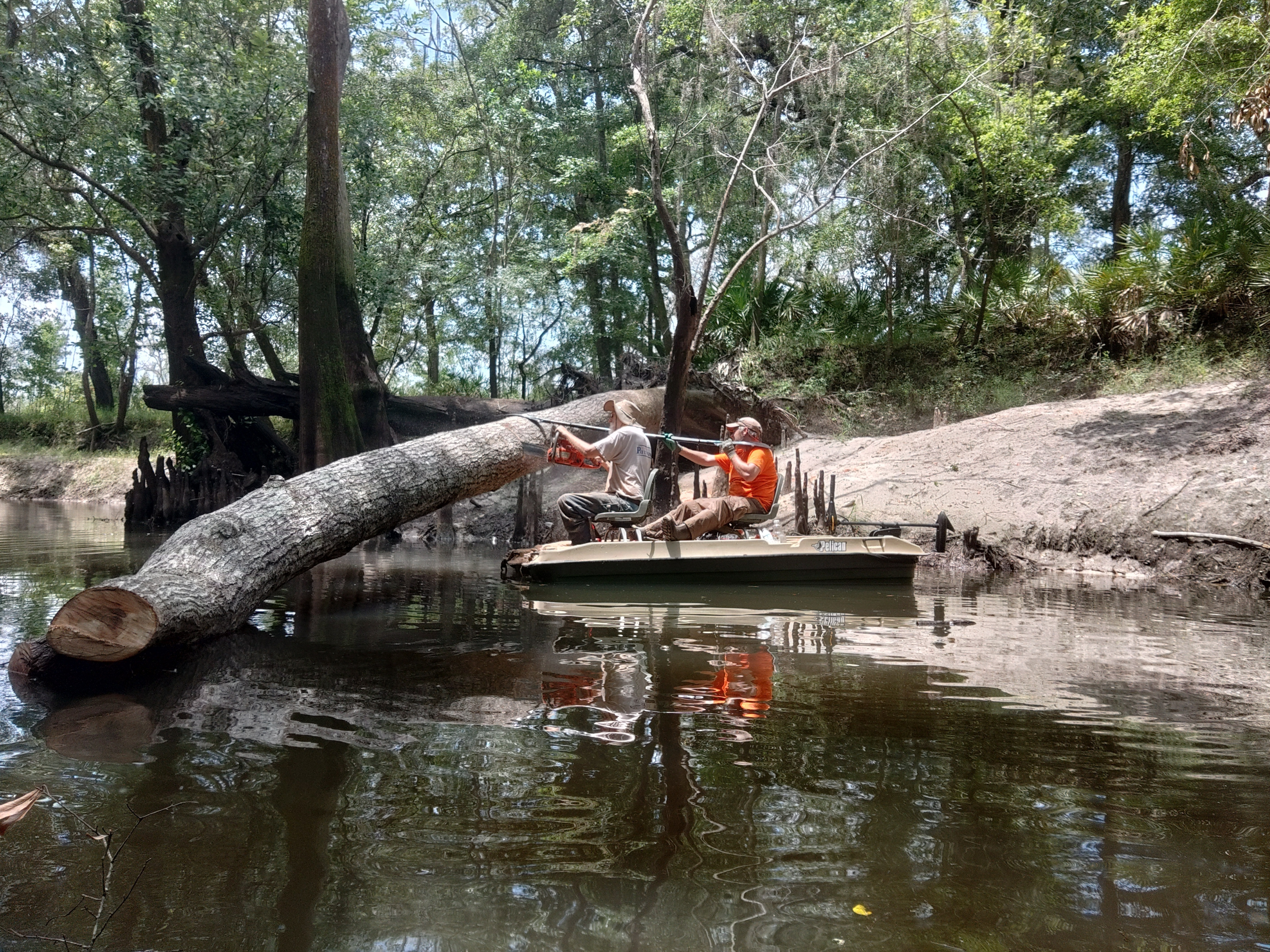 Last Jam: jsq sawing, Jesse Cole holding, WWALS boat, 12:56:15 --Phil Royce