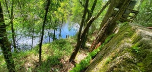 [Gauge house from bridge abutment, 12:16:15, 30.5956539, -83.2598523]