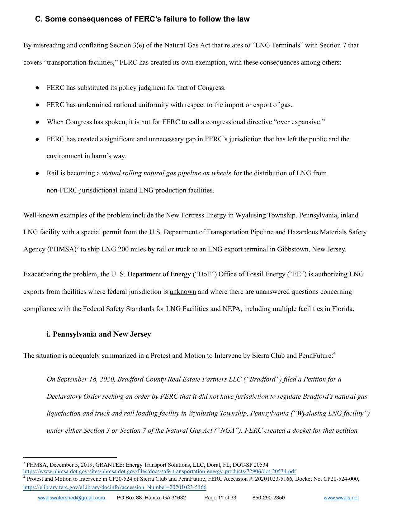 III.C. Some consequences of FERC's failure to follow the law