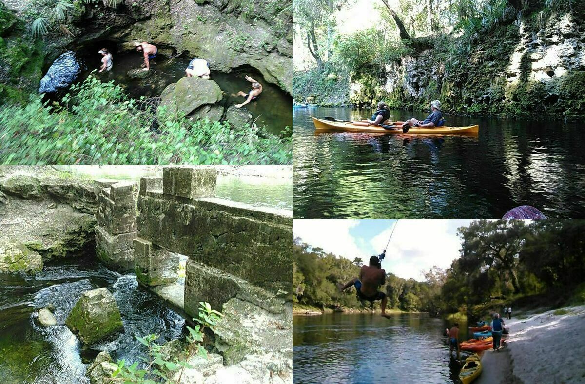 Five Holes, Alapaha River Rise, Suwanacoochee Spring, Suwannee River swing