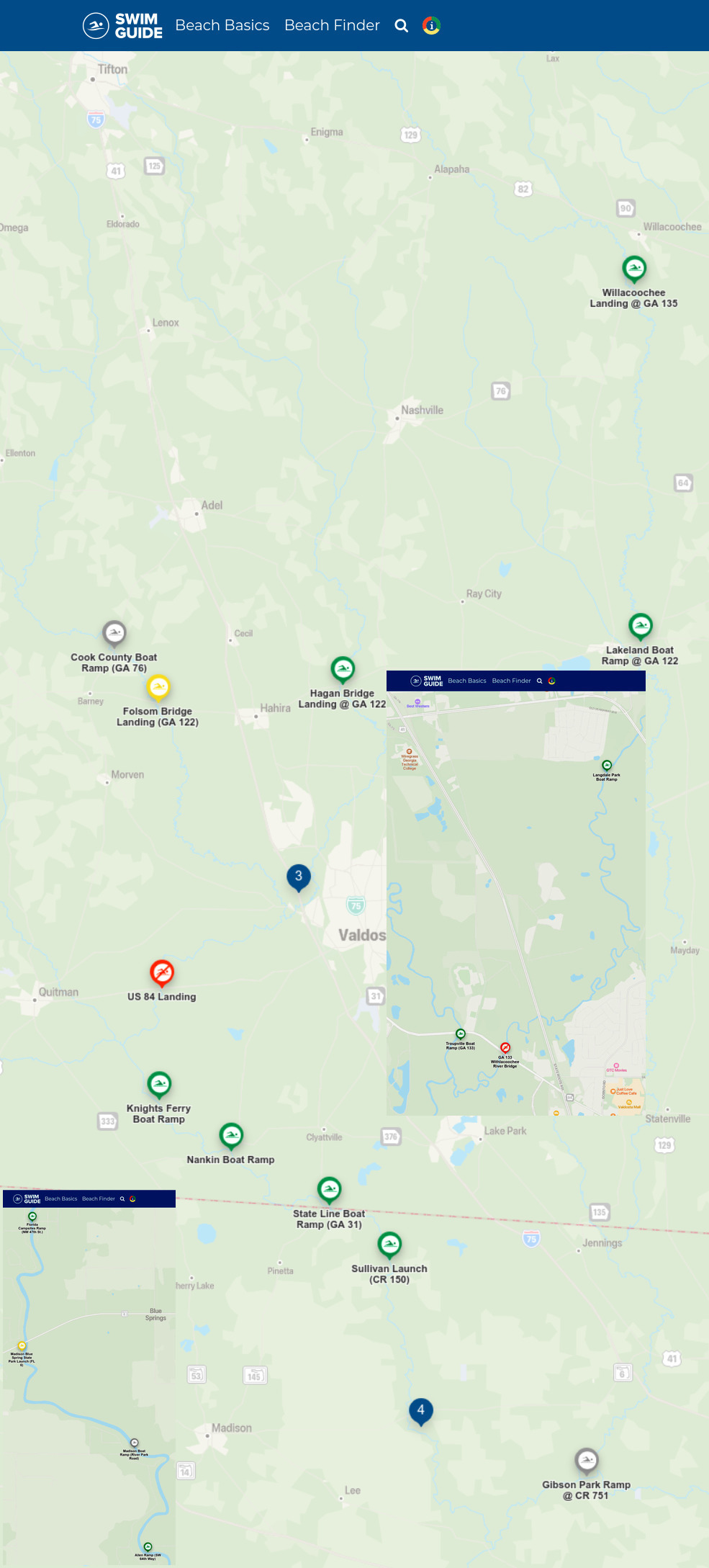 Map: Bad GA 133 and US 84, Withlacoochee River 2022-09-12