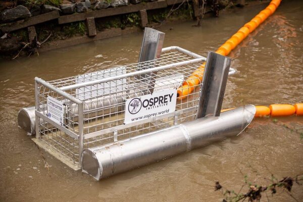 Osprey net detail. Will Stormwater modify their homemade device to include a cage/fence/net modification on top to keep trash from sliding over the boom?