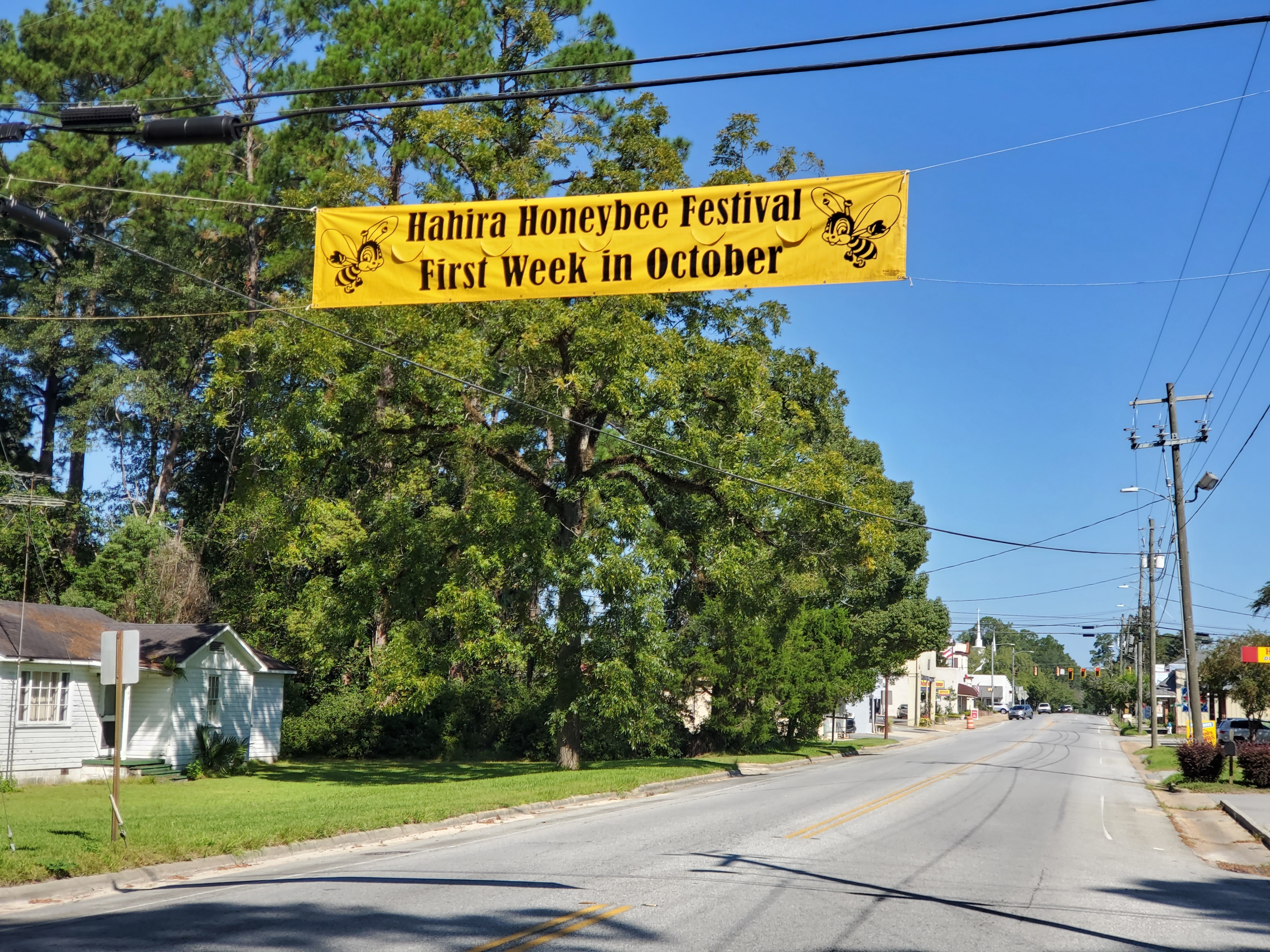 Honeybee banner and street