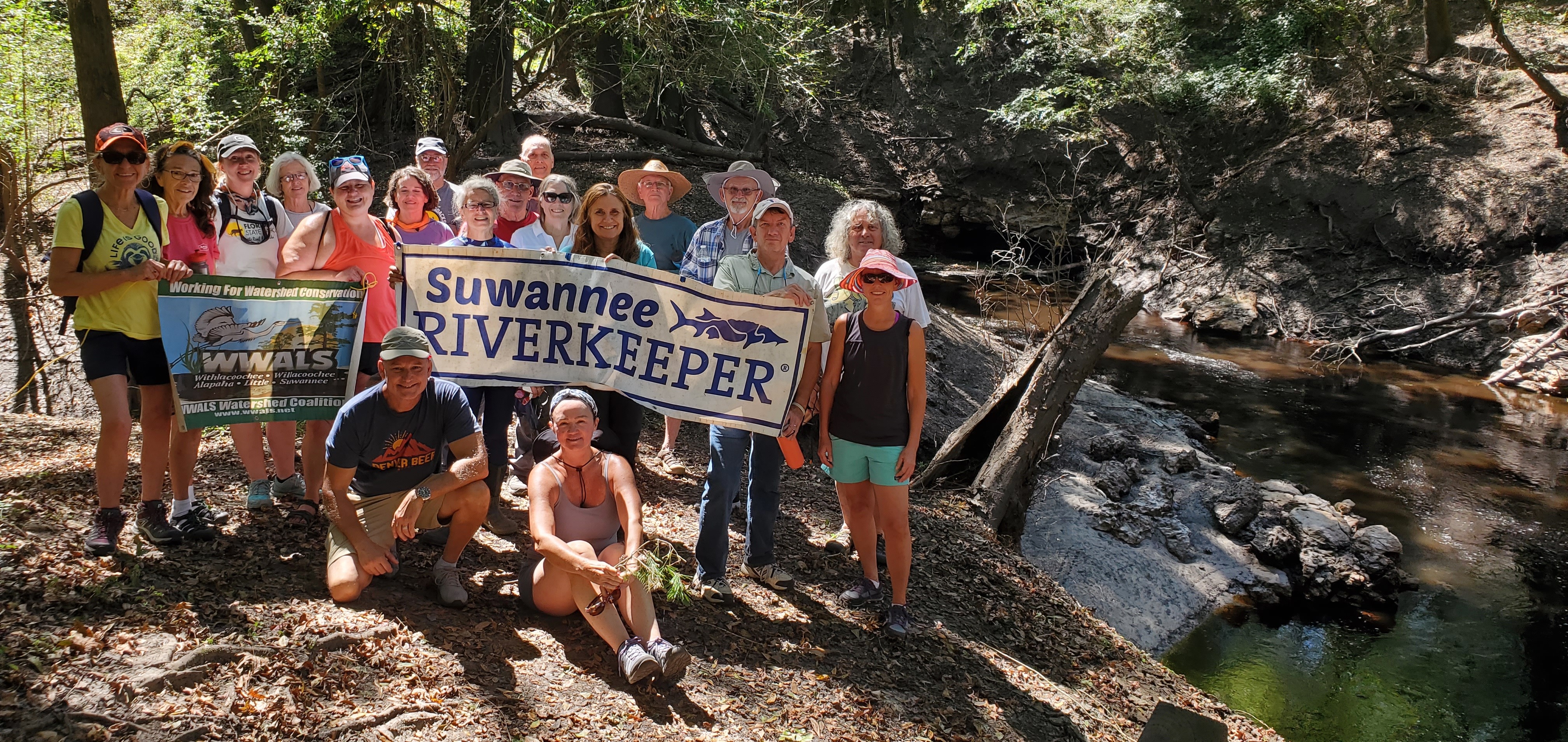 Banners at the Dead river Sink, 13:29:10, 30.5818059, -83.0517141