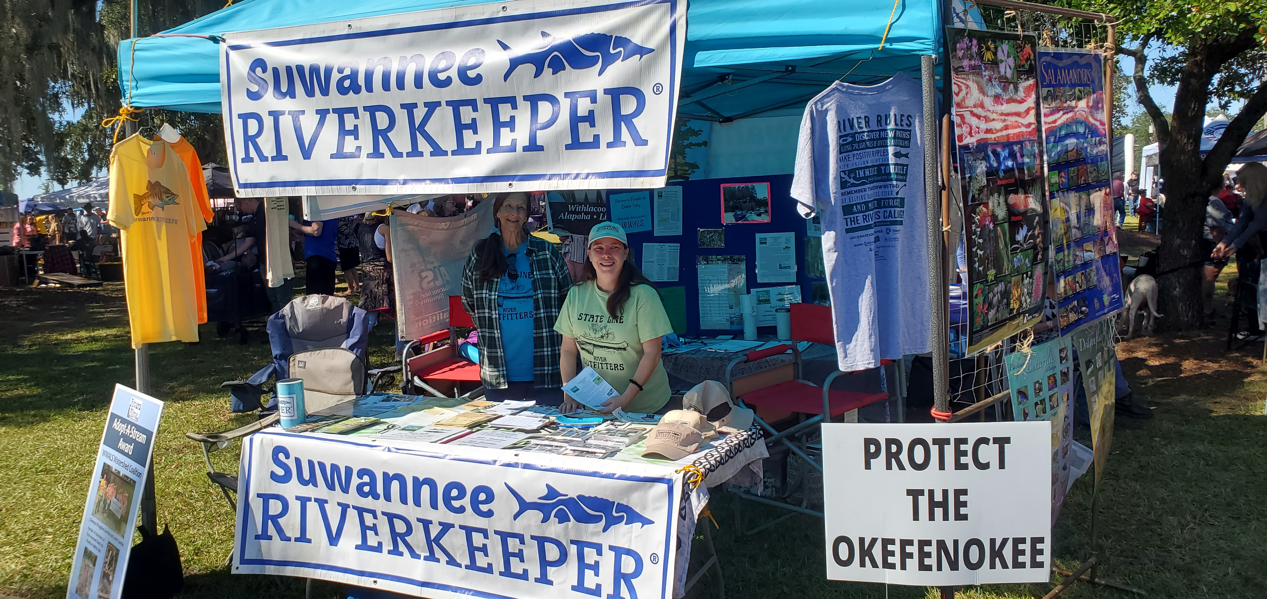 Protect the Okefenokee at the WWALS booth, 11:29:06, 30.7855989, -83.5590388