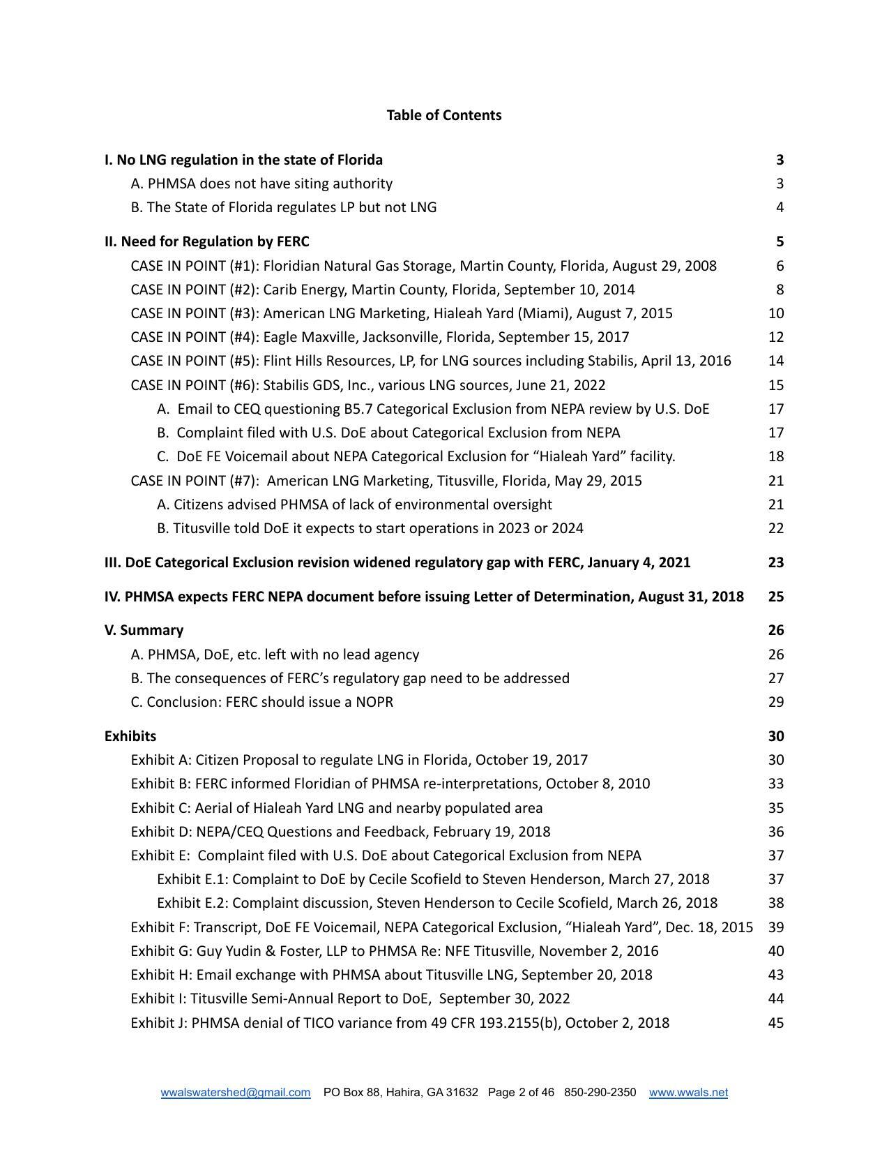 Table of Contents