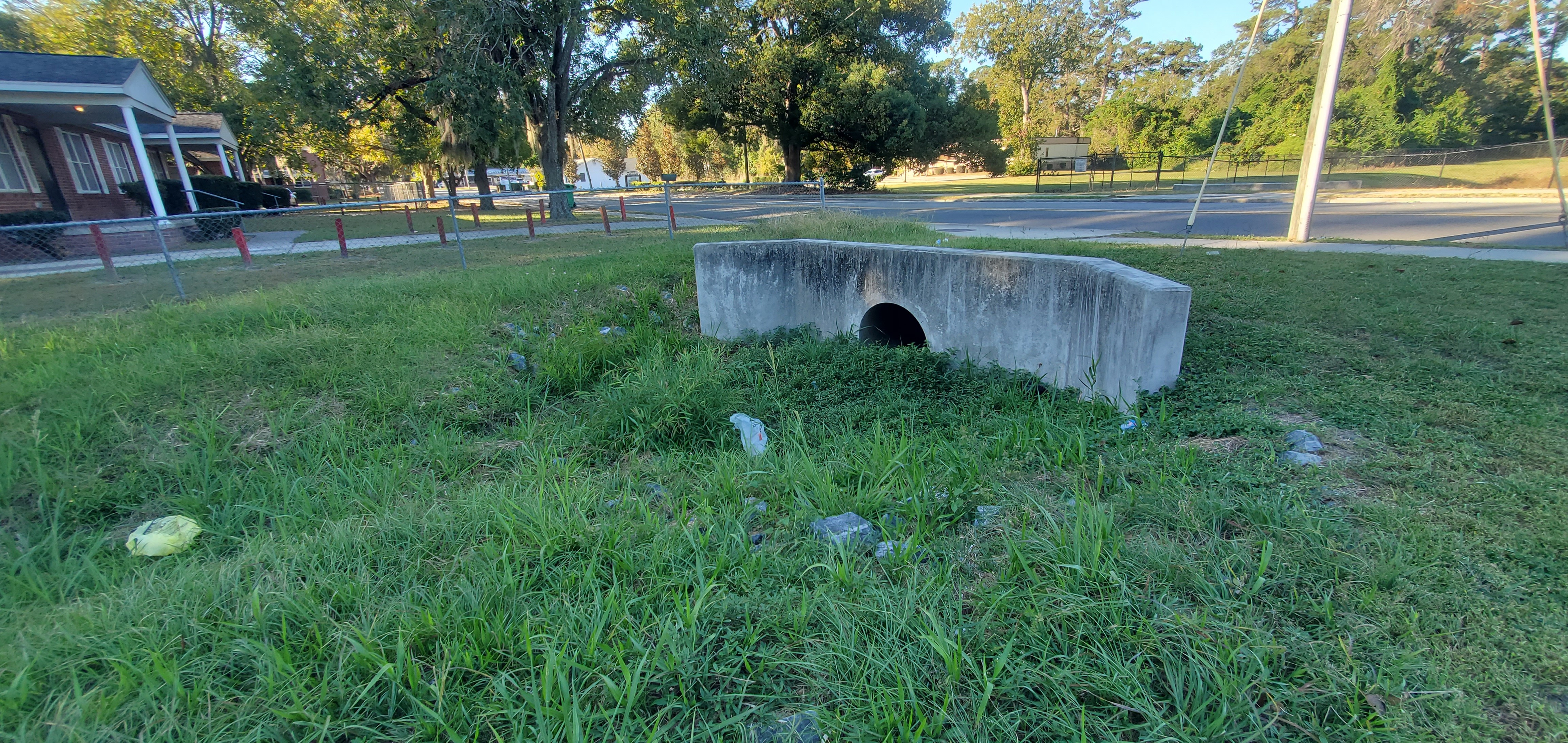 Upstream culvert above trash trap, 2022:10:18 09:17:28, 30.8466397, -83.2780296