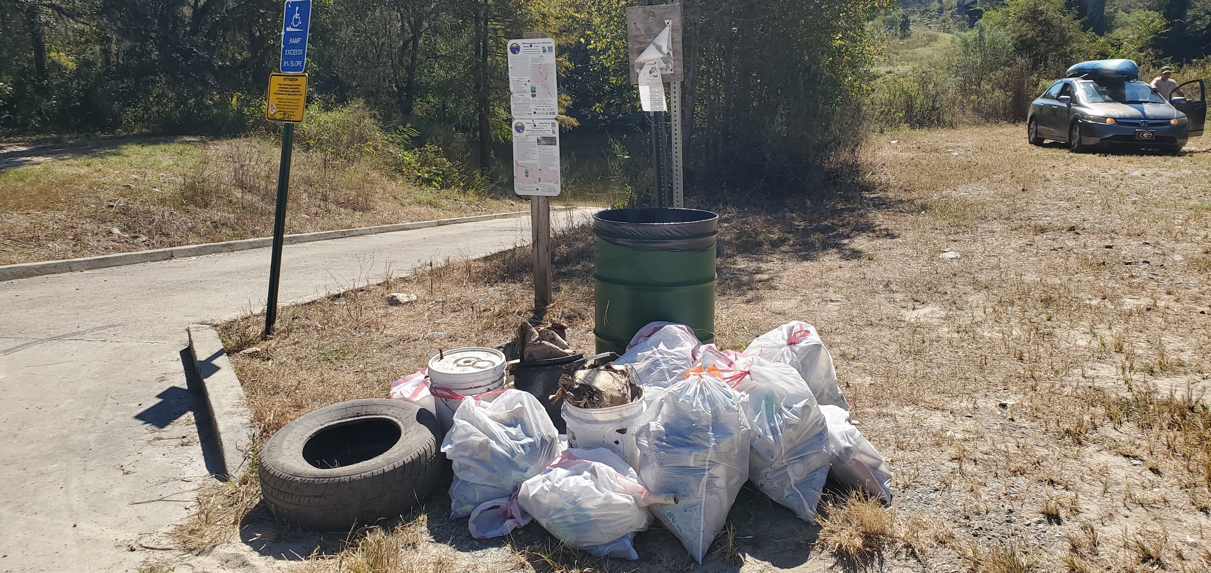 Trash collected for Rivers Alive, 13:40:10, 30.6359195, -83.3111028