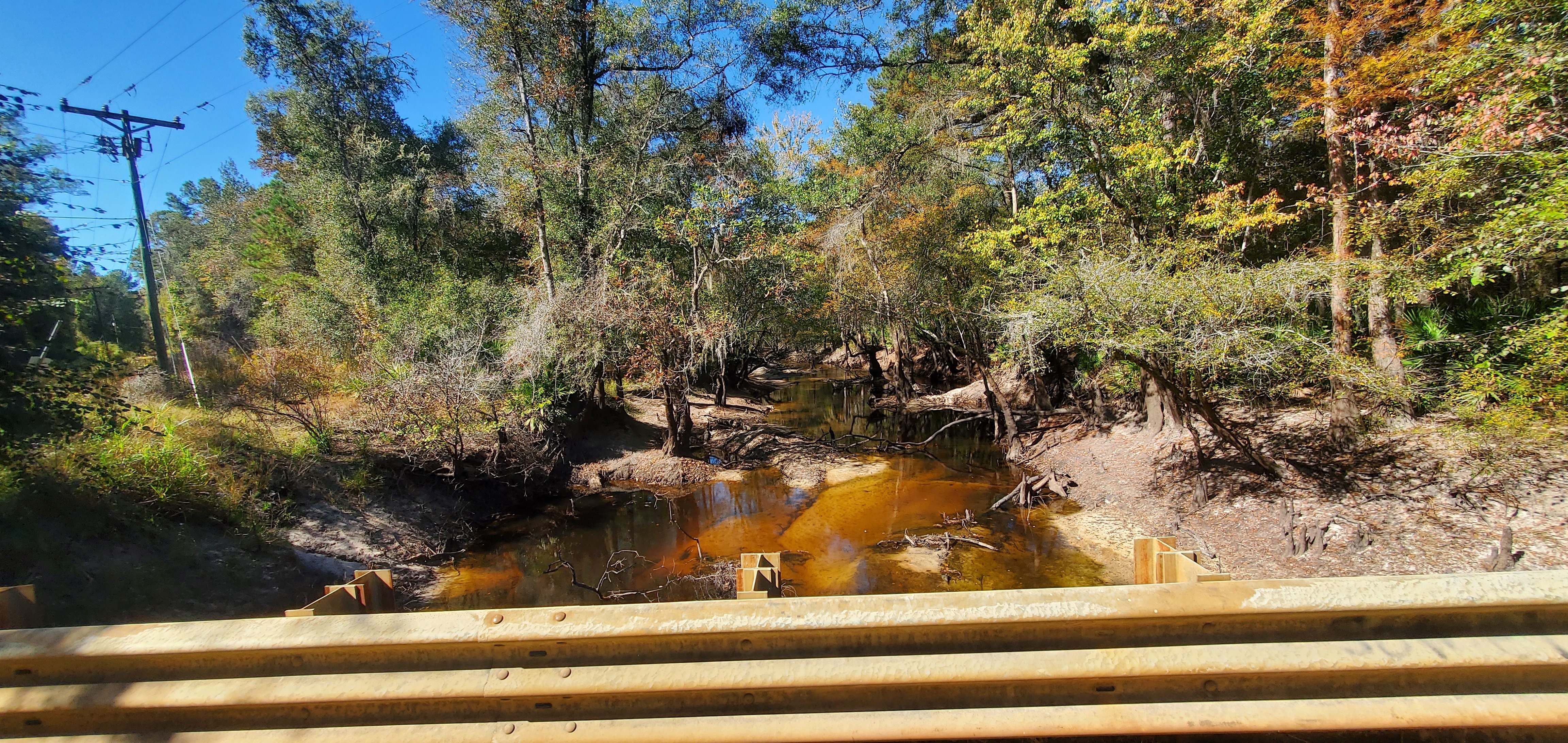 Upstream from Tyler Bridge, 14:09:14, 30.9813233, -83.2677107