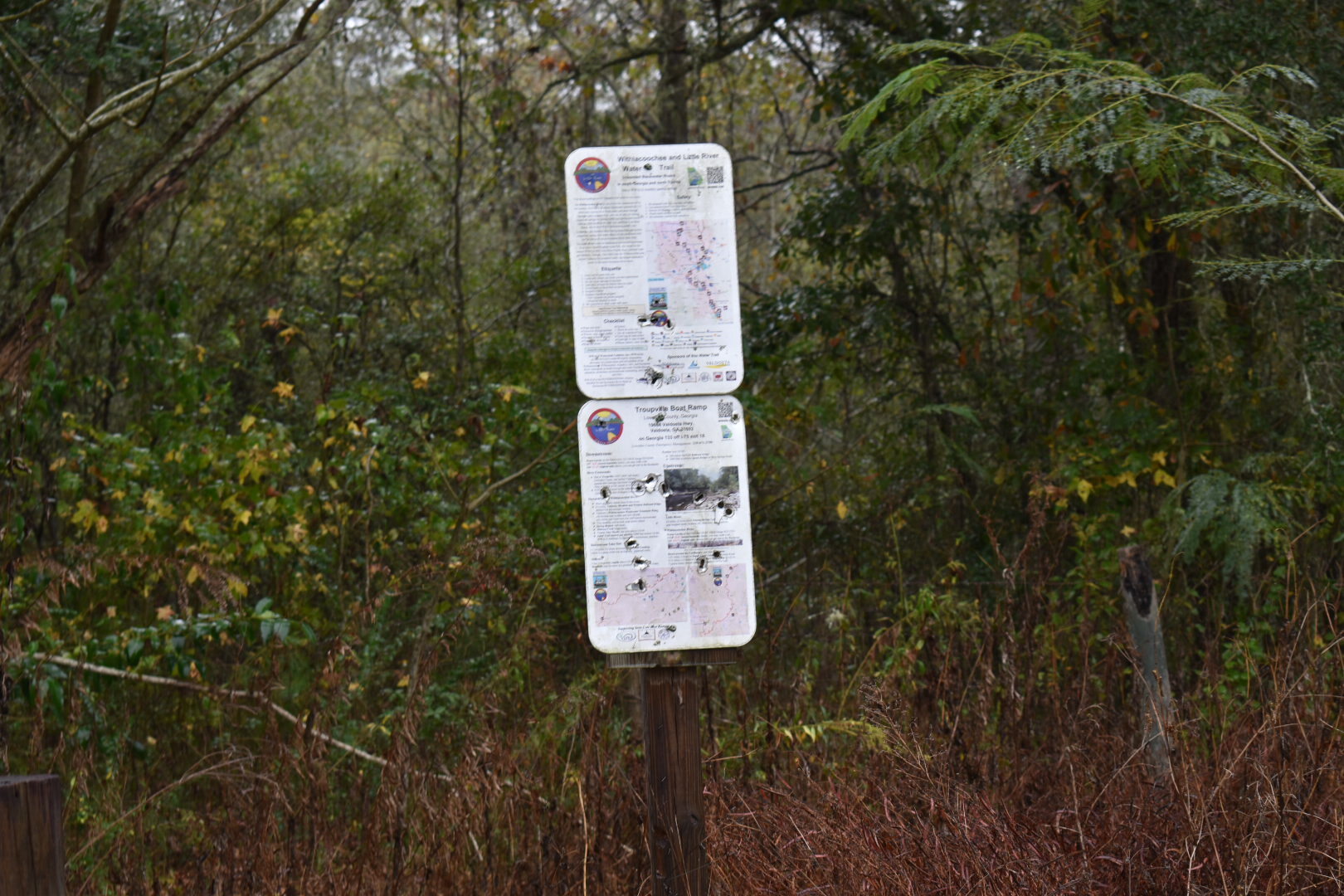 Troupville Boat Ramp Sign, Little River @ GA 133 2022-11-10