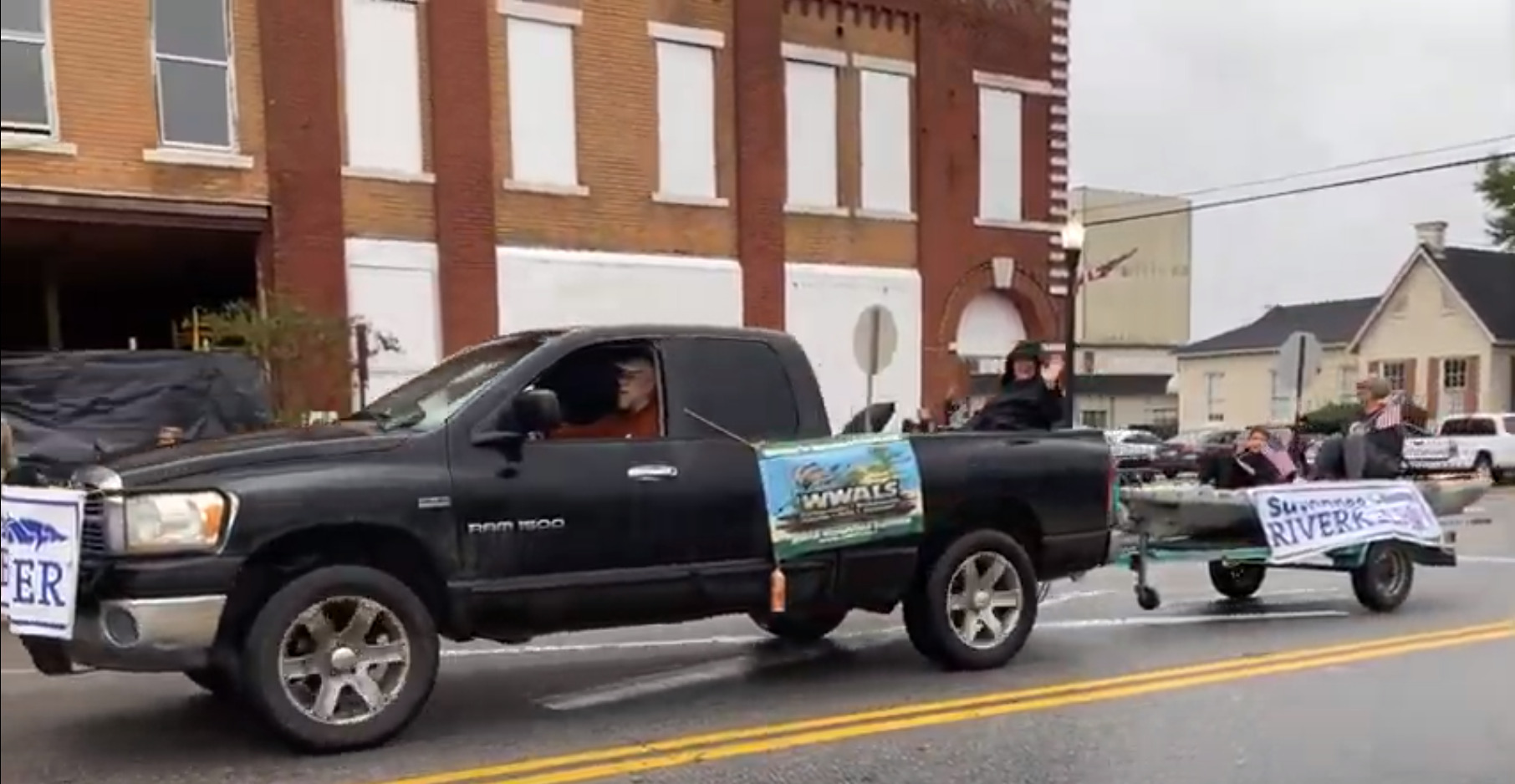 WWALS float in the parade --Gretchen Quarterman