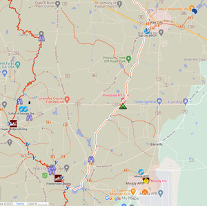 [Cat Creek, Beatty Branch, and Beaverdam Creek in WLRWT map]