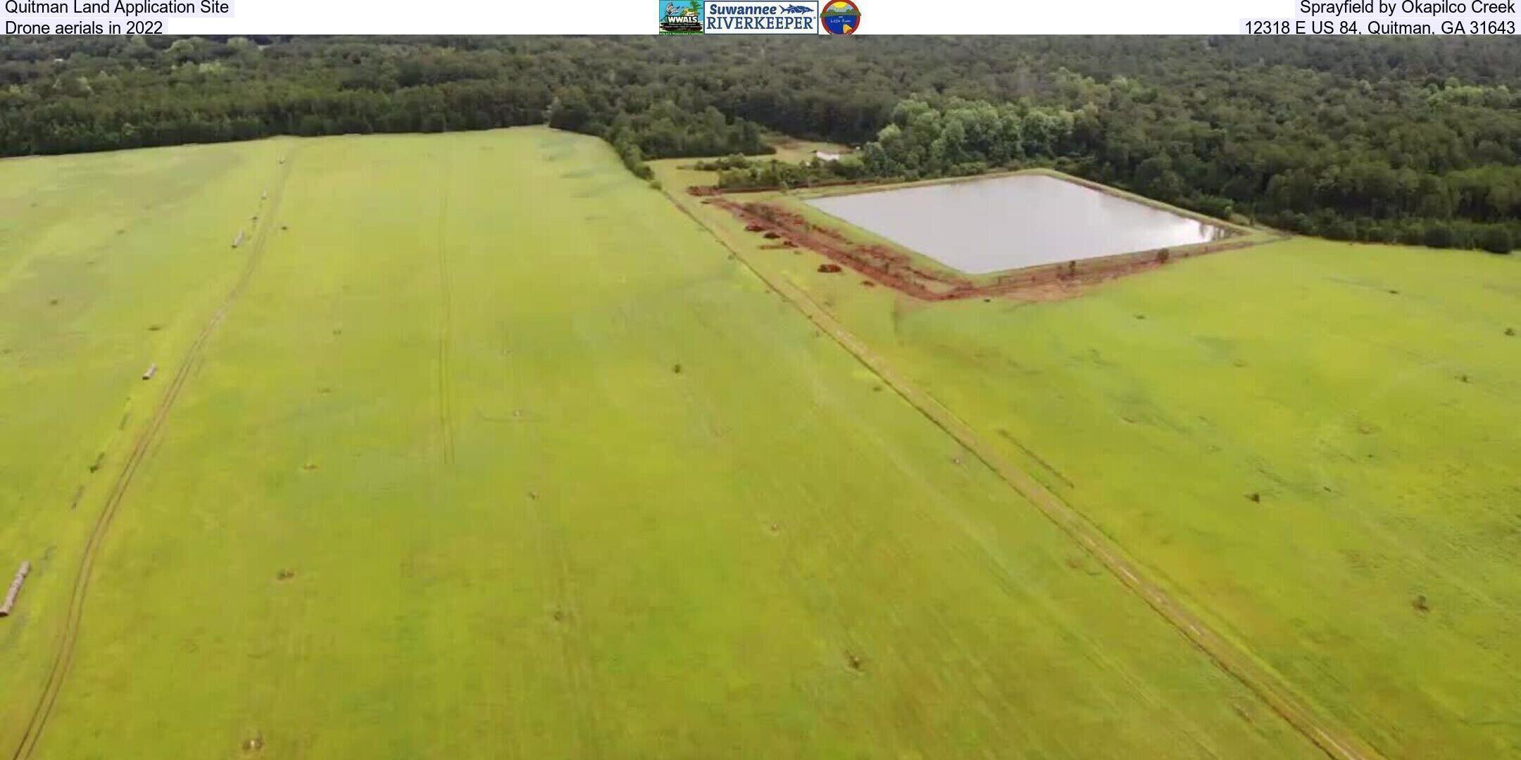 Quitman Land Application Site, Sprayfield by Okapilco Creek, Drone aerials in 2022, 12318 E US 84, Quitman, GA 31643