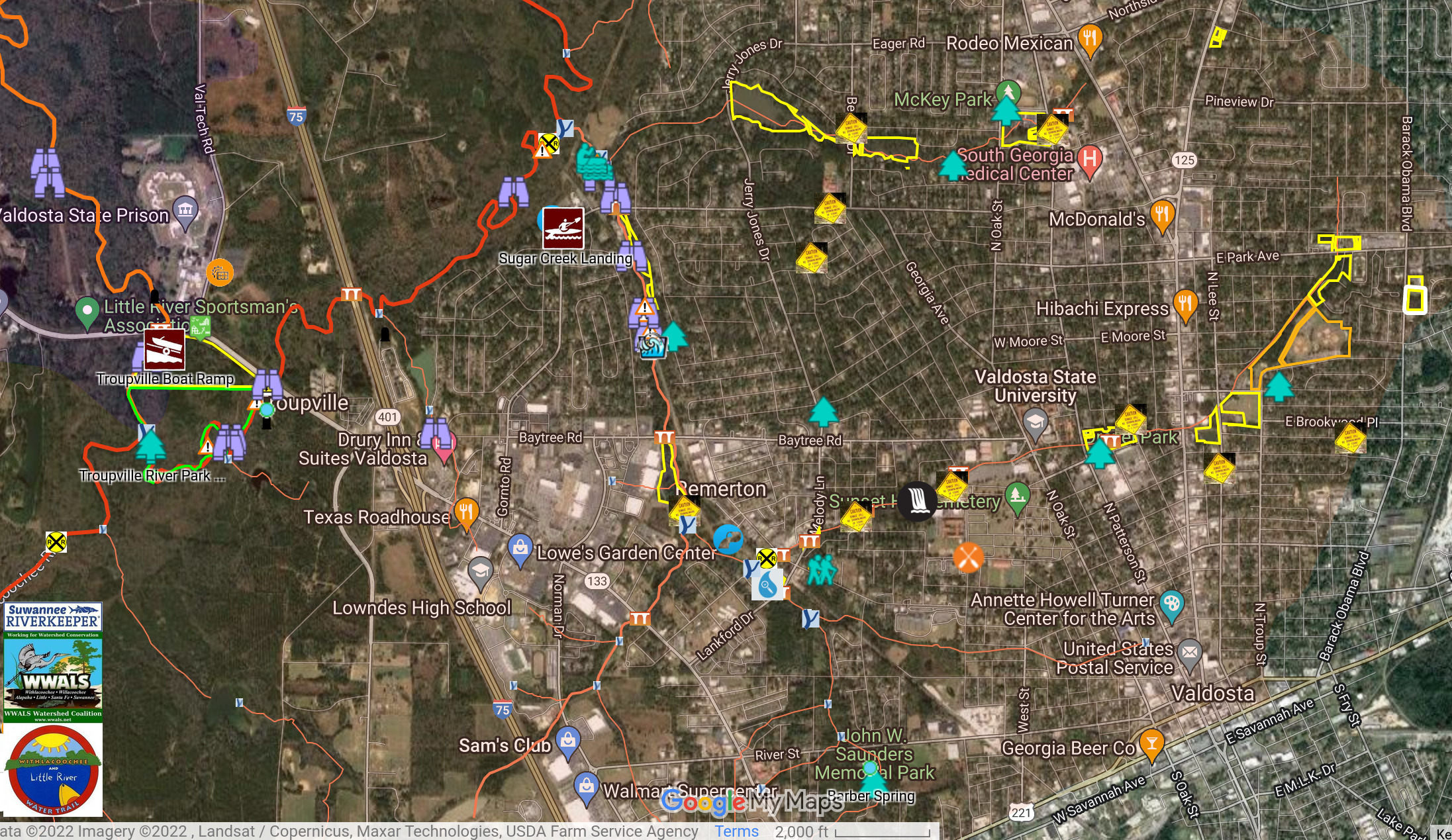 Two-acre tract, One Mile Branch, Sugar Creek, Withlacoochee River