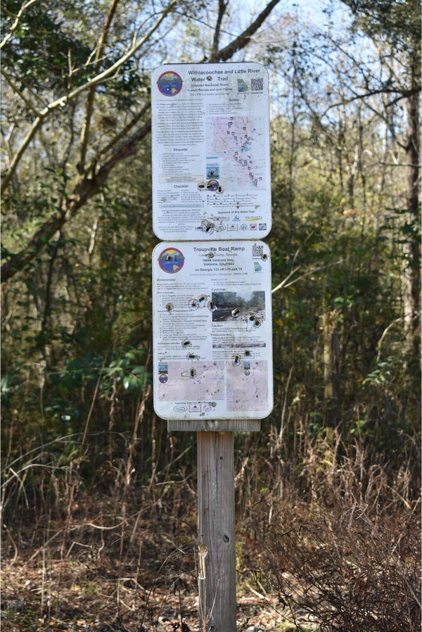 Troupville Boat Ramp Sign, Little River @ GA 133 2022-12-01