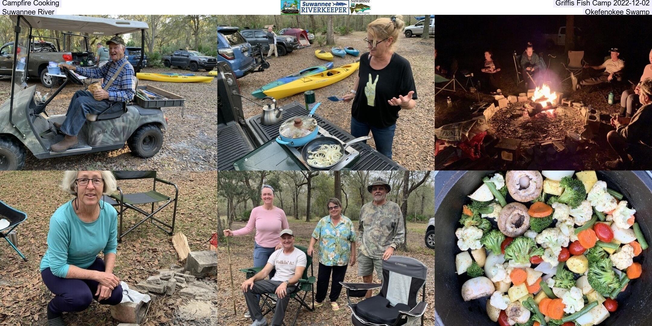 Campfire Cooking, Griffis Fish Camp 2022-12-02, Suwannee River, Okefenokee Swamp