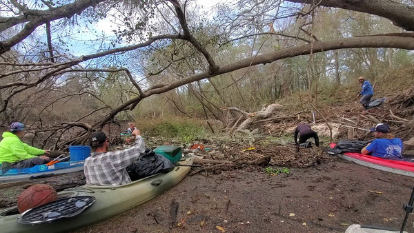 View of Floating Trash Jam