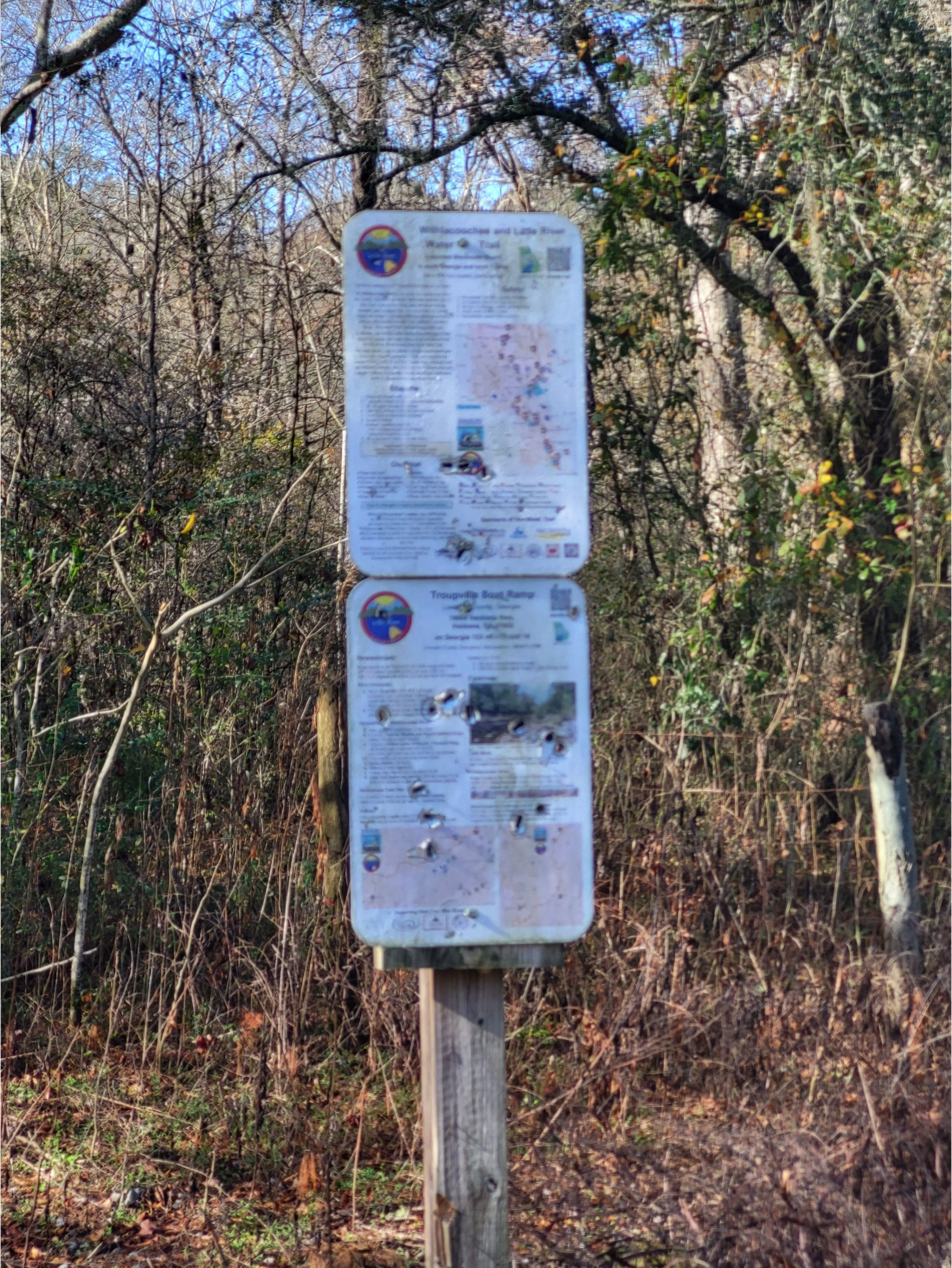 Troupville Boat Ramp Sign, Little River @ GA 133 2023-01-05