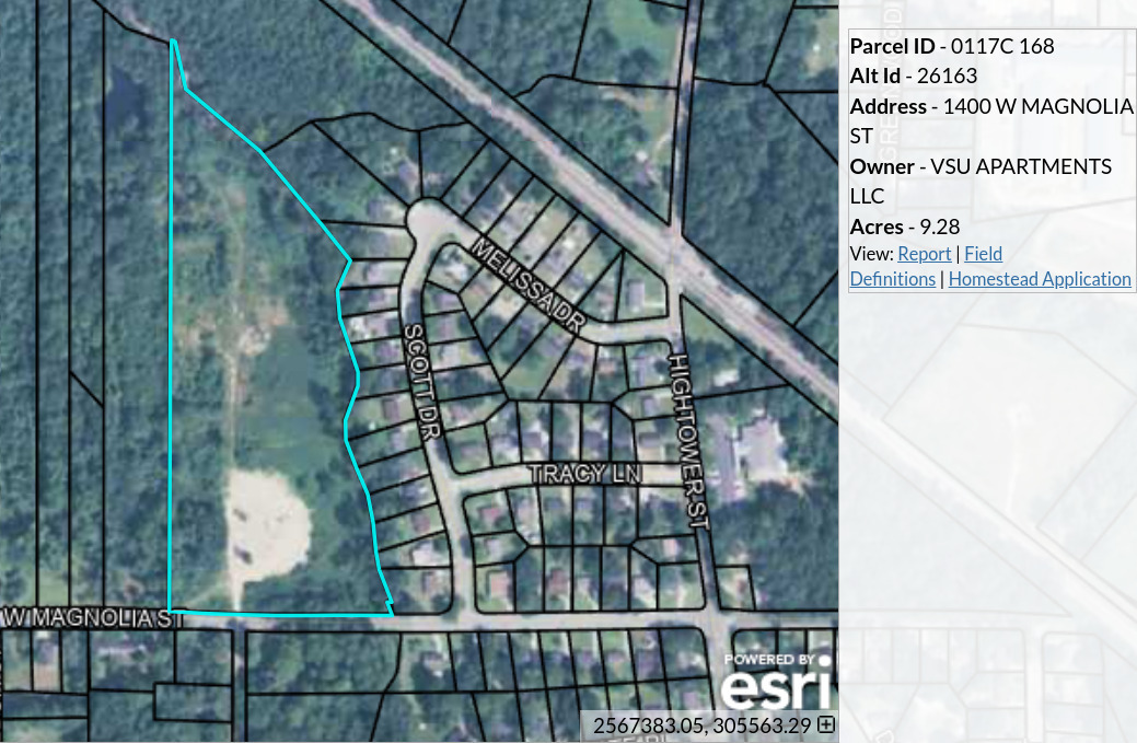 1400 W Magnolia Street: VSU Apartments LLC --Lowndes County Tax Assessors