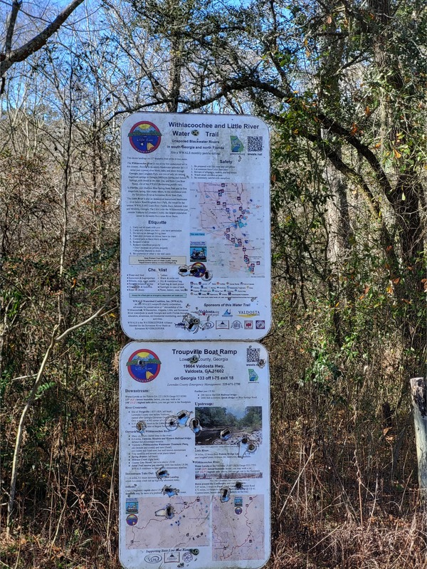 Troupville Boat Ramp Sign, Little River @ GA 133 2023-01-12