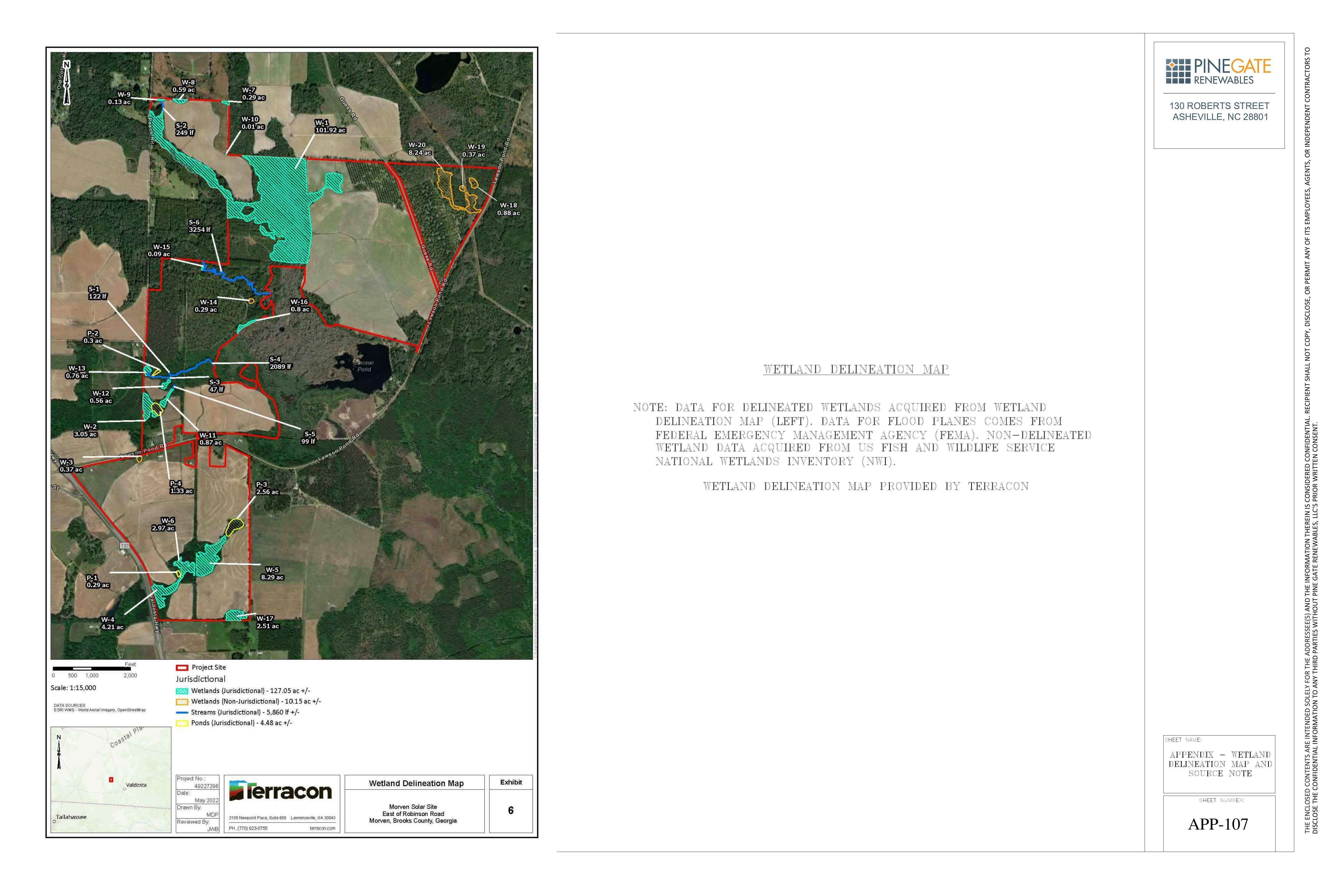 Appendix: Wetland Delineation and Source Note