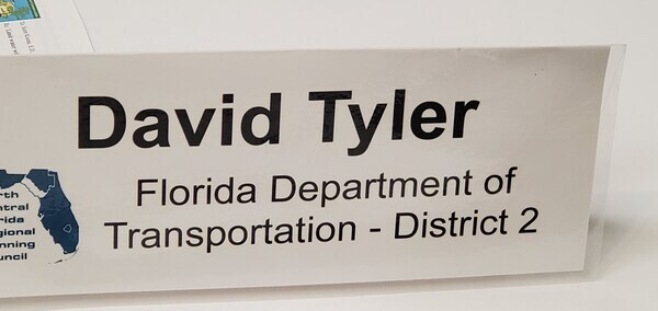 David Tyler, FDOT District 2 (nameplate)