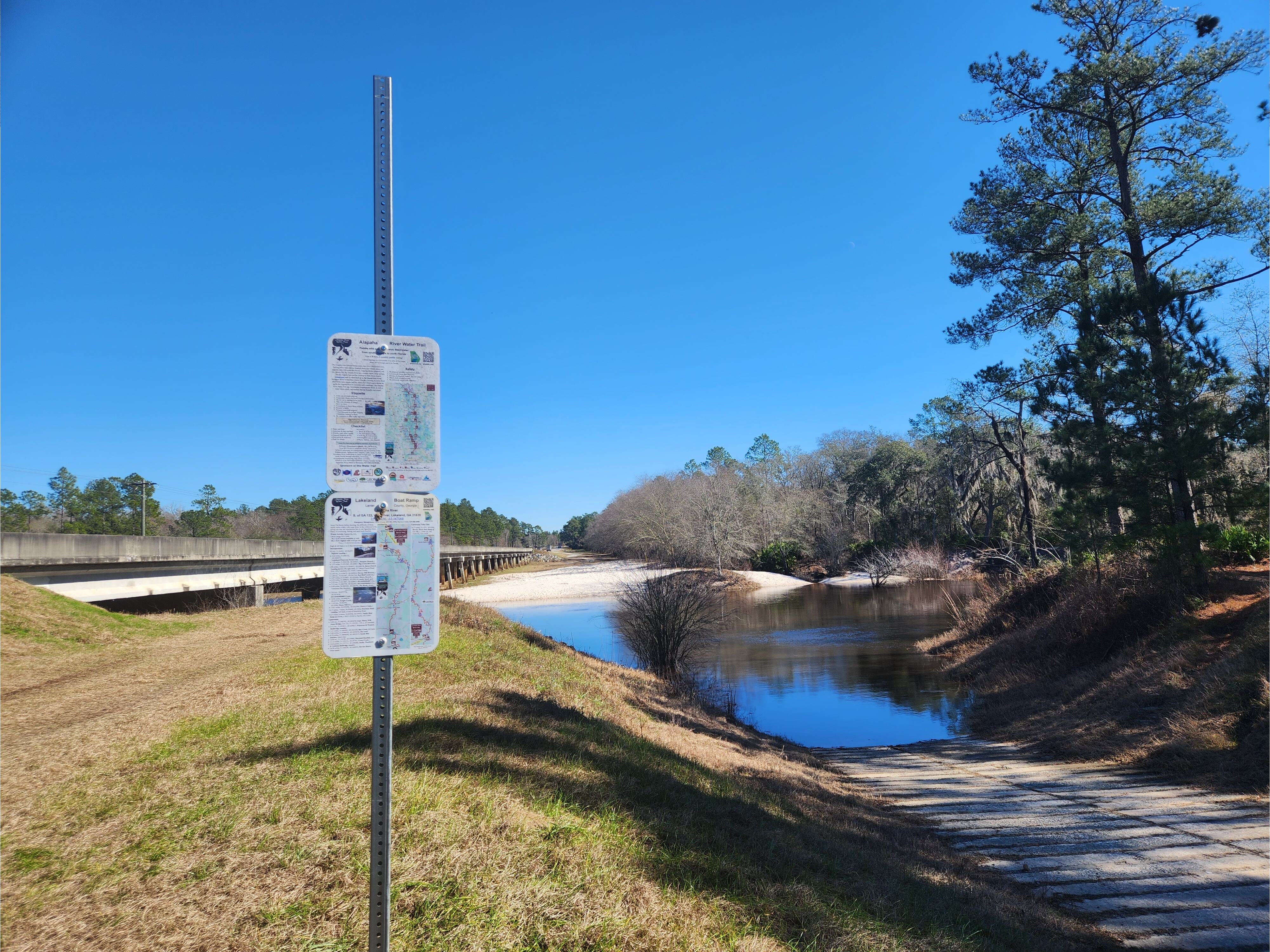 Lakeland Boat Ramp, Alapaha River @ GA 122 2023-01-26