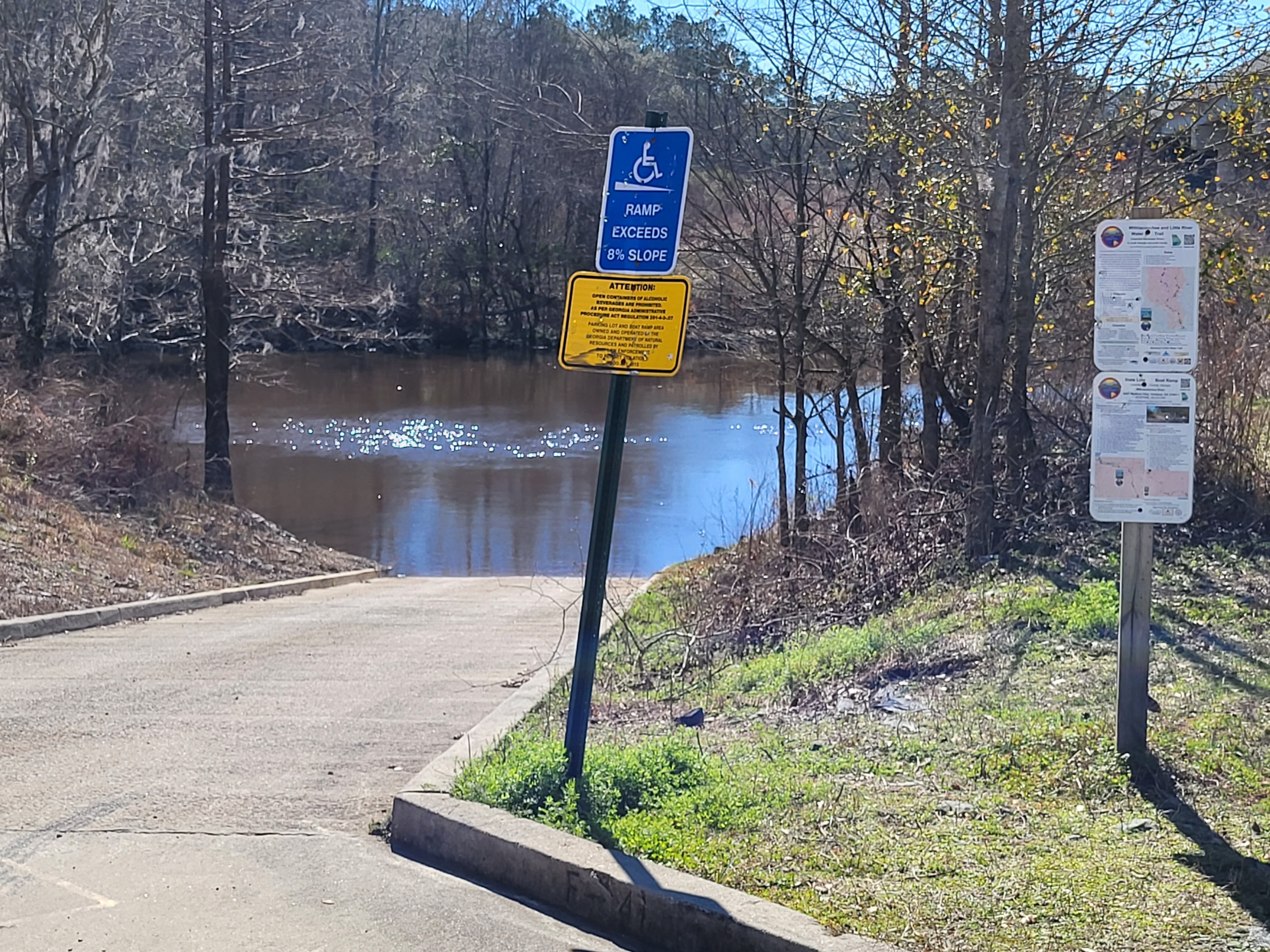 State Line Boat Ramp Sign, Withlacoochee River @ GA 133 2023-01-26