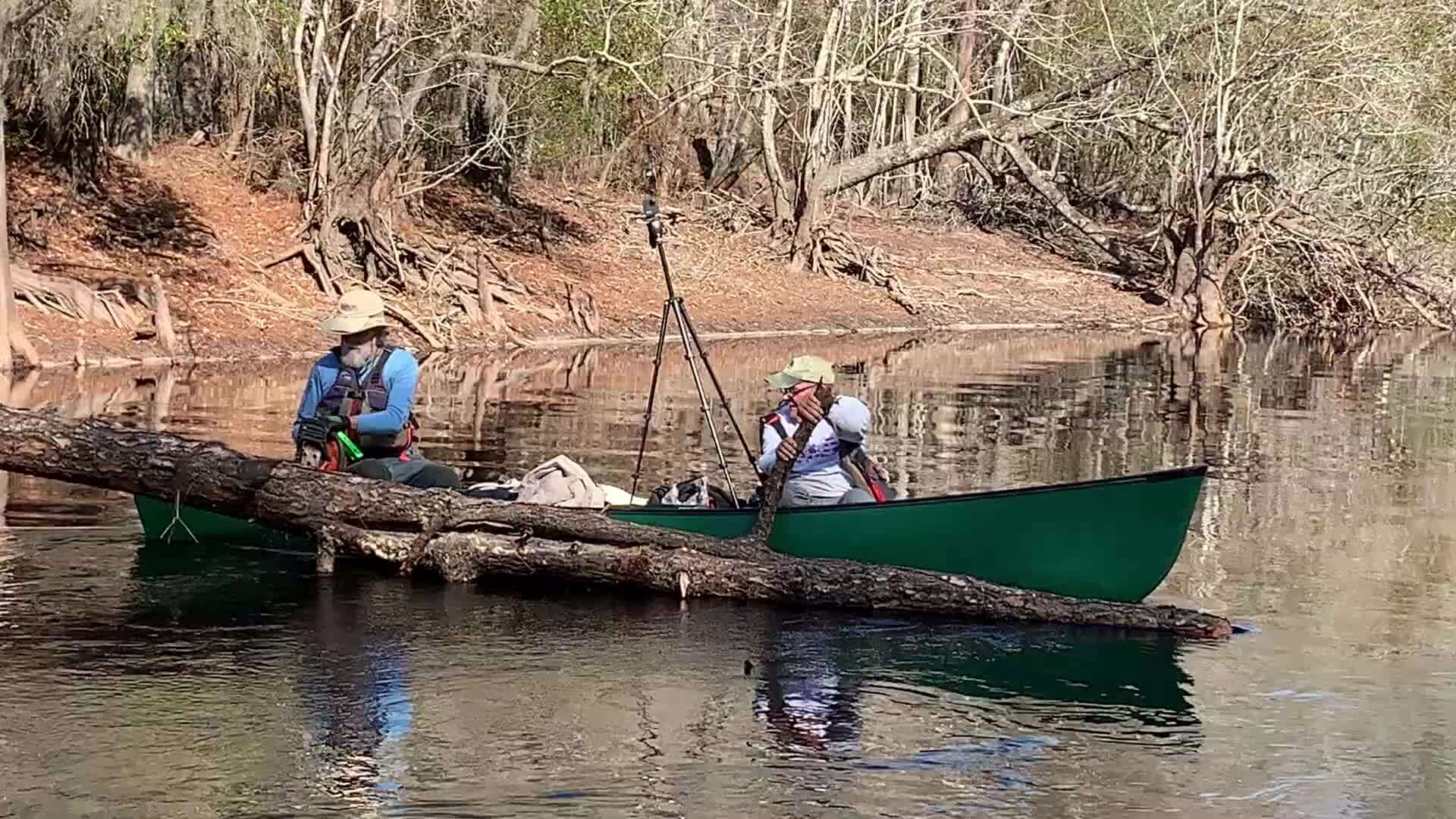 Chainsaw in canoe --Shirley Kokidko 2022-12-29