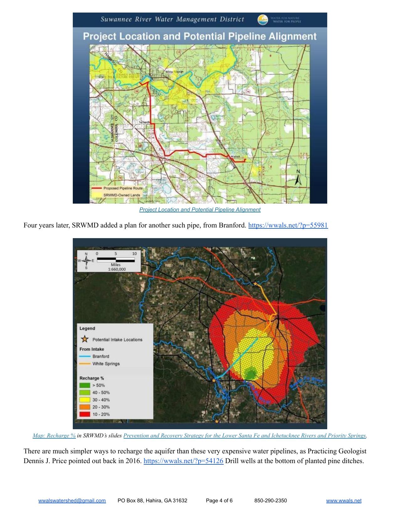 Aquifer recharge pipelines considered harmful