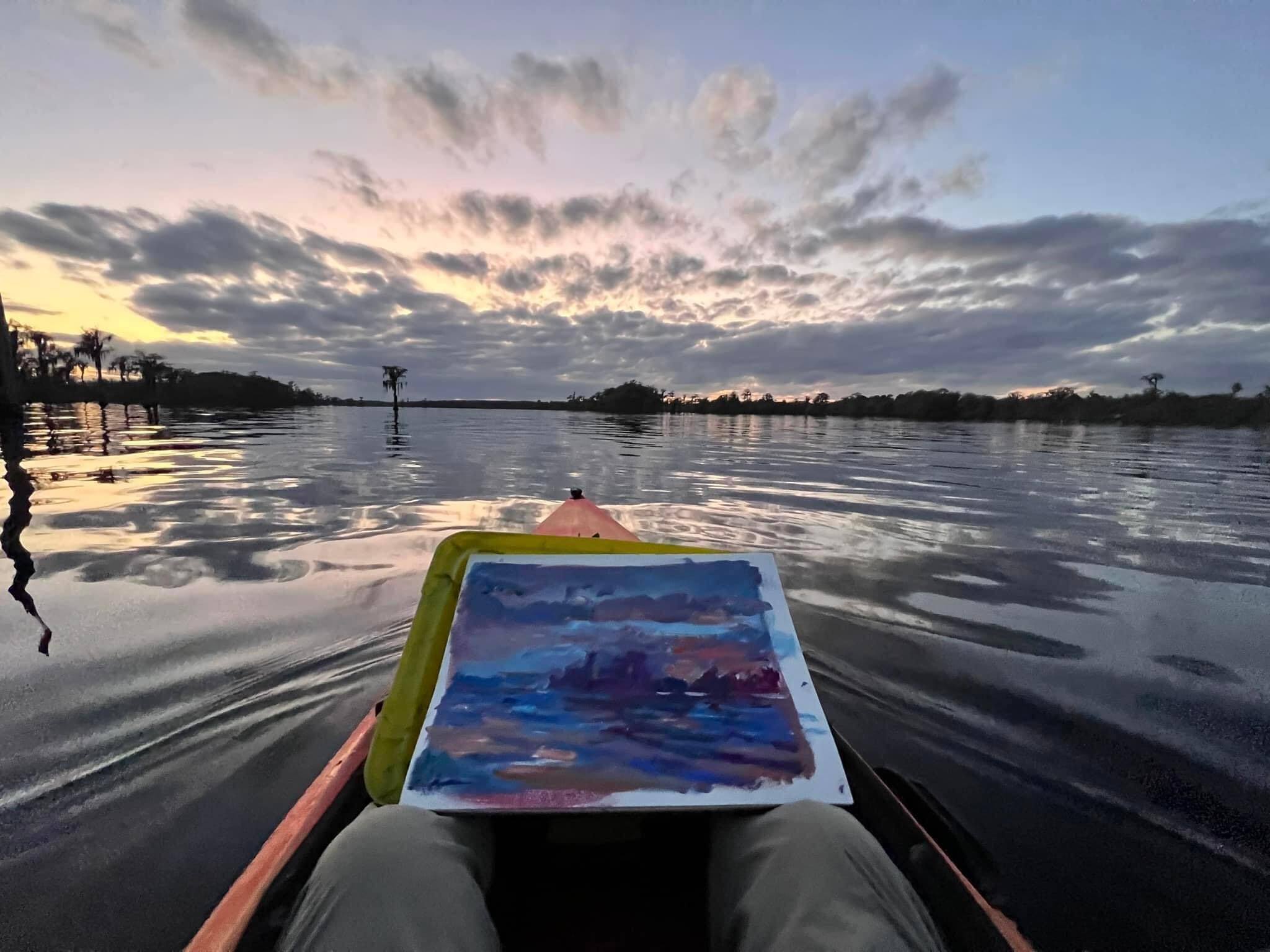 Painting on Banks Lake --Julie Bowland