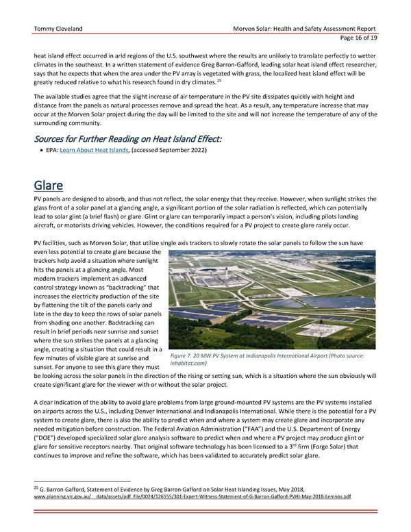 Glare; Figure 7. 20 MW PV System at Indianapolis International Airport (Photo source: