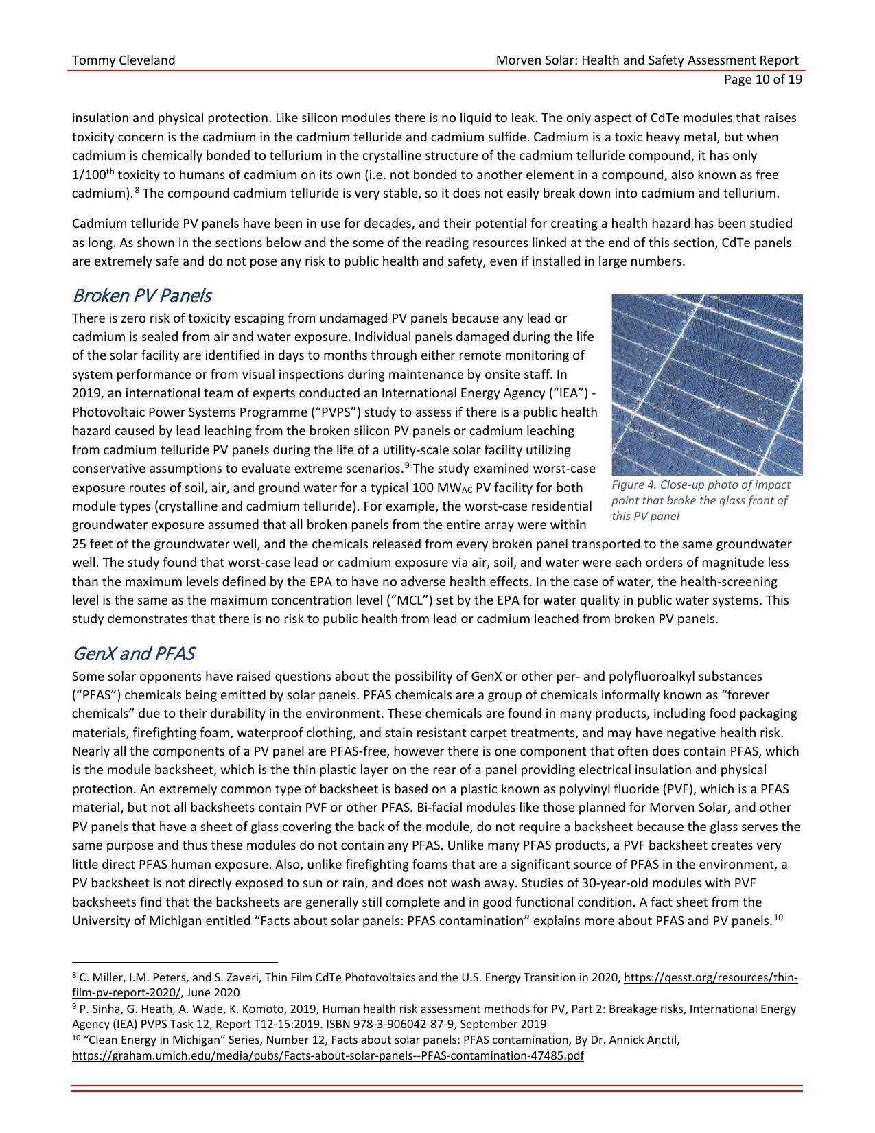 Broken PV Panels, GenX and PFAS