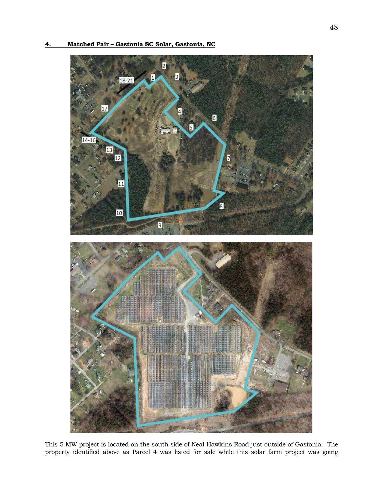 Aerial Map: 4. Matched Pair - Gastonia SC Solar, Gastonia, NC