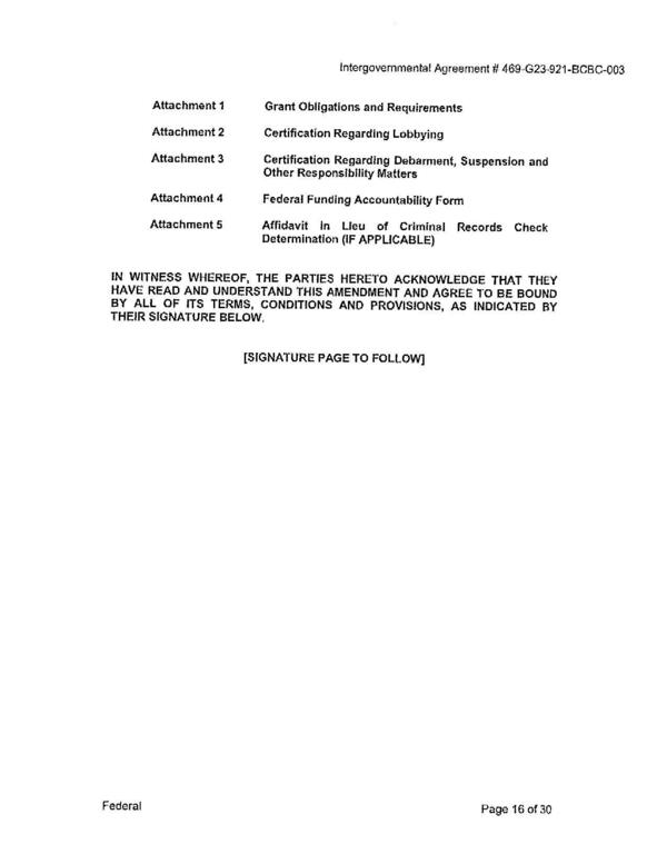 Attachment 1 Grant Obligations and Requirements