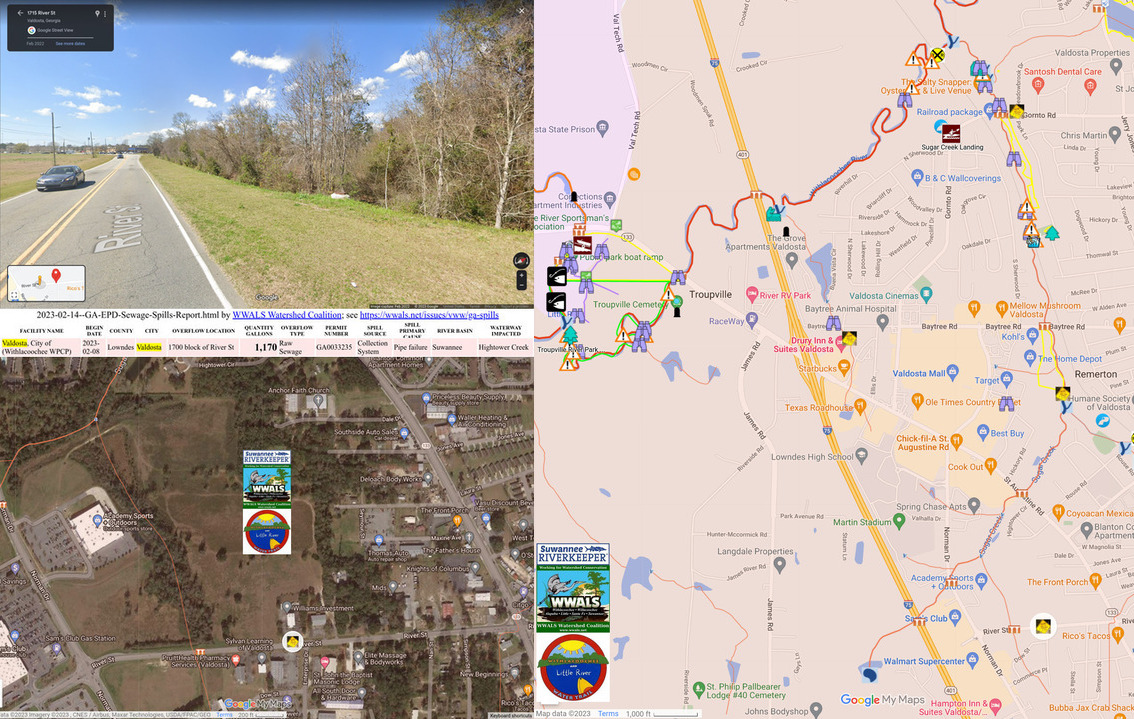 Spill report, manhole, map