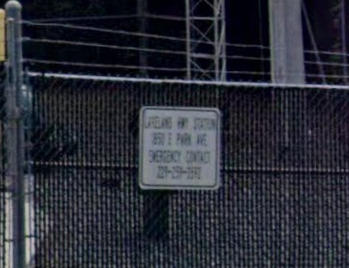 Sign, Lakeland Hwy Lift Station, 1850 E. Park Ave., Google Streetview